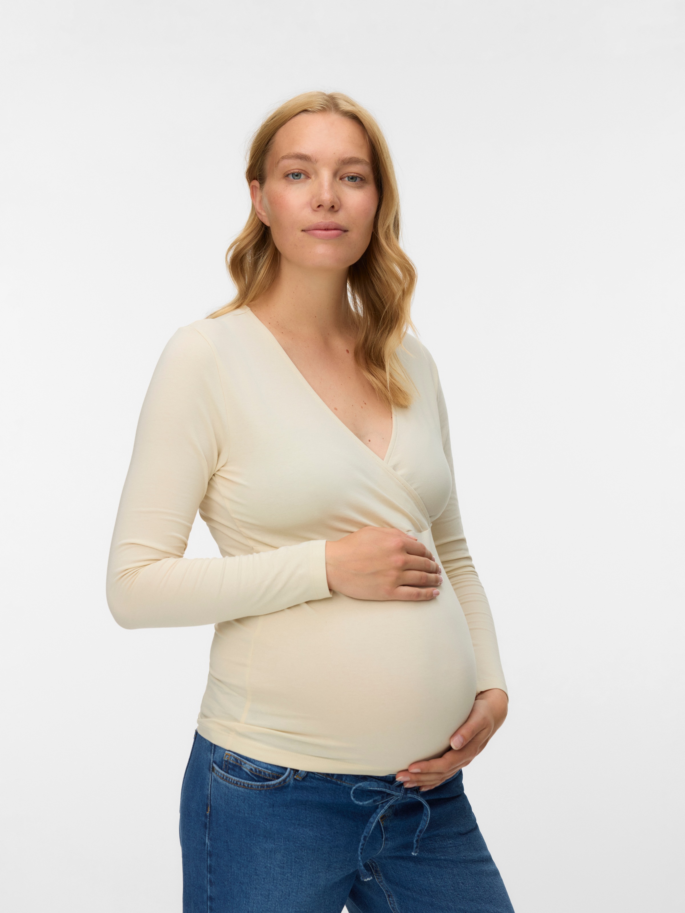 Mamalicious Umstandsshirt "MLKERRIE TESS LS JRS TOP 2-P NOOS" Packung, 2 St günstig online kaufen