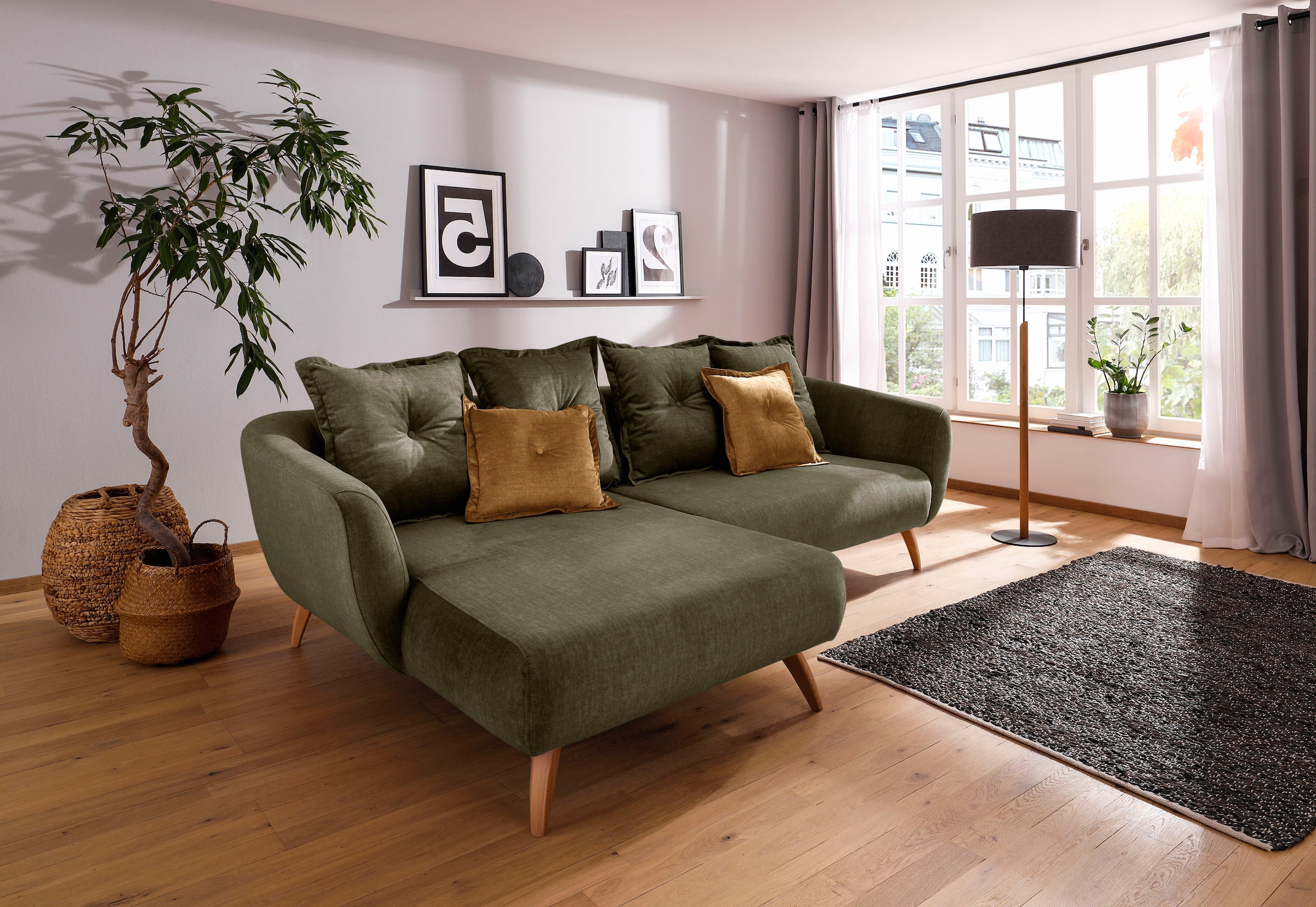 Home affaire Ecksofa "Baggio formschöne Polsterecke, bequem, Breite 277cm, günstig online kaufen