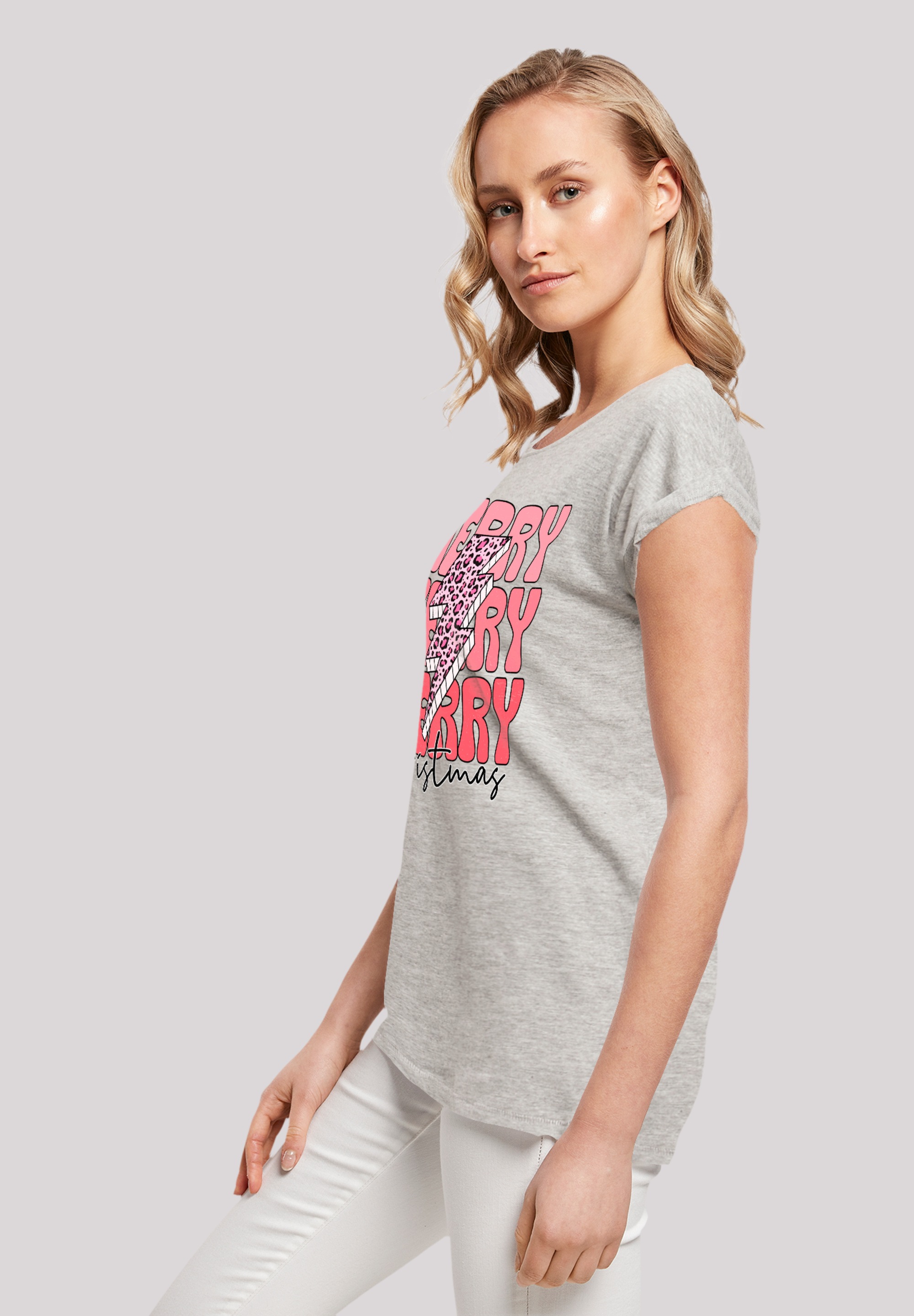 F4NT4STIC T-Shirt »Merry Weihnachten Print Leo Print«, Premium Qualität, Weihnachts-Kollection