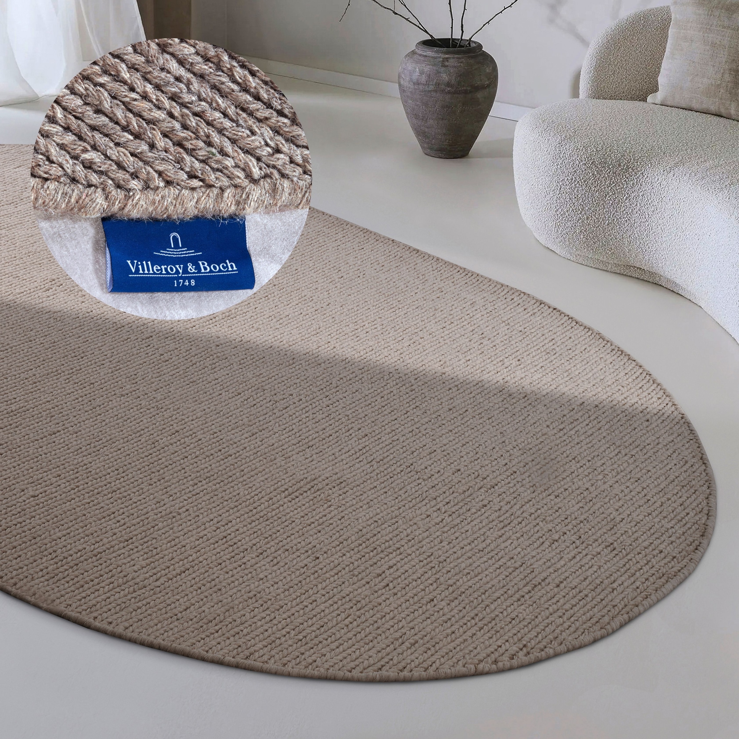 Villeroy & Boch Wollteppich "Francois" rechteckig 7 mm Höhe in rund, oval, Läufer, handgewebt, Wolle, Wohnzimmer, Schlafzimmer