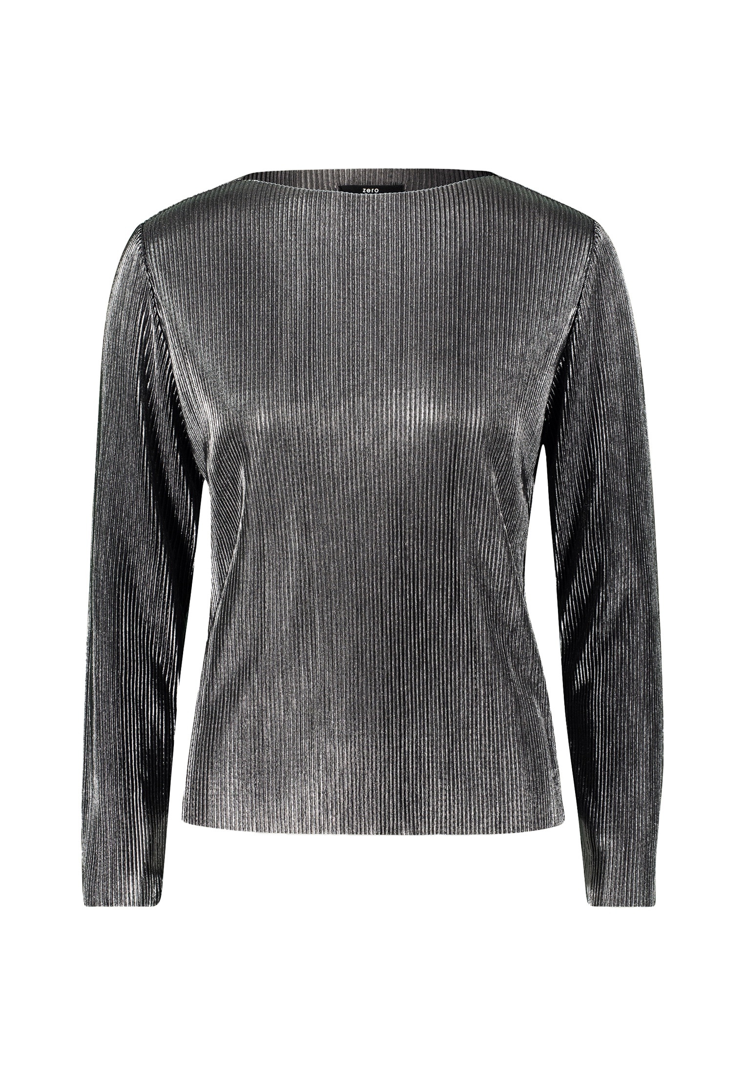 Zero Kurzarmshirt "zero Plissee Shirt mit Metallic Optik", (1 tlg.), strukt günstig online kaufen