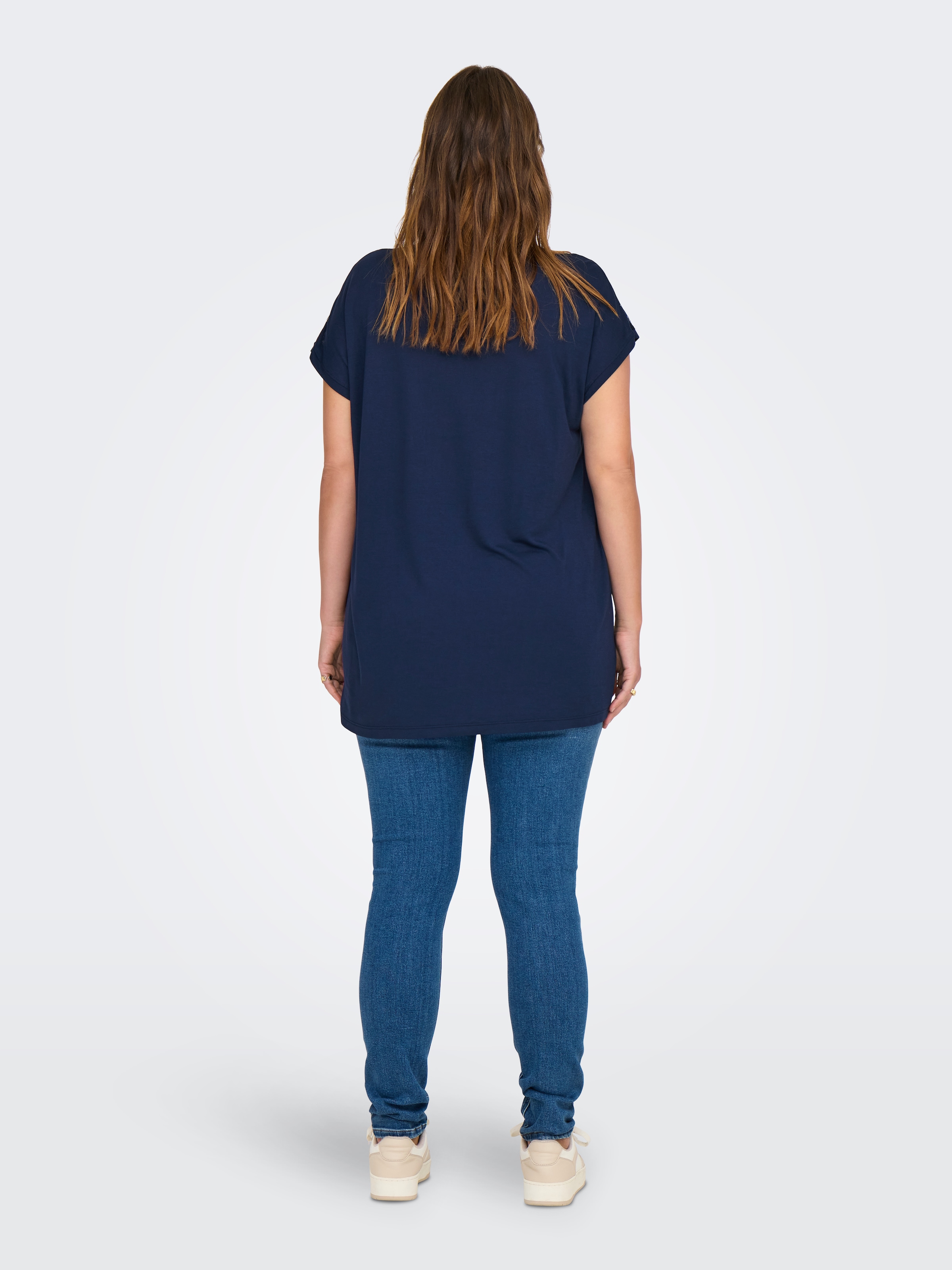 ONLY CARMAKOMA Spitzenshirt »CARFLAKE LIFE S/S MIX TOP JRS NOOS«