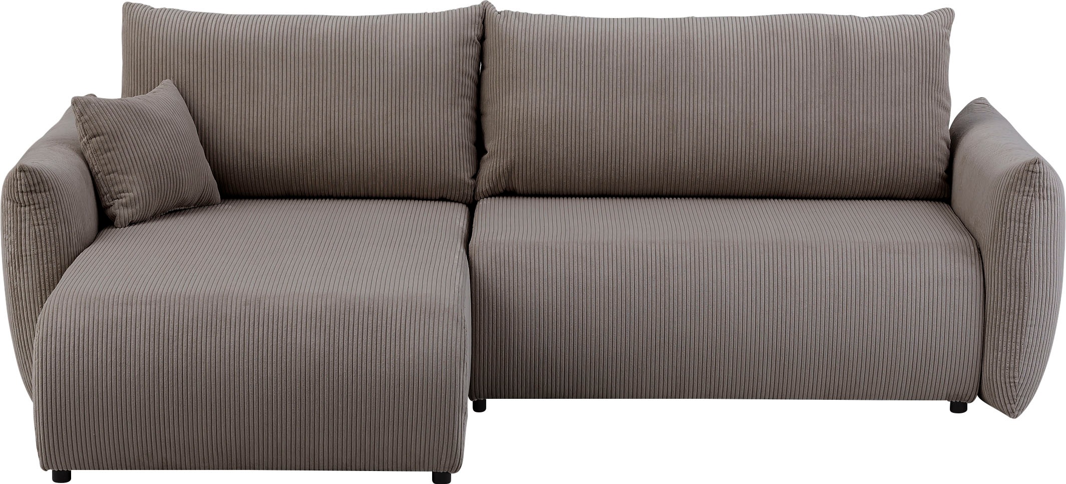 Home affaire Ecksofa "MAVAS Schlafsofa mit Bettkasten, L-Form," ca.257/127c günstig online kaufen