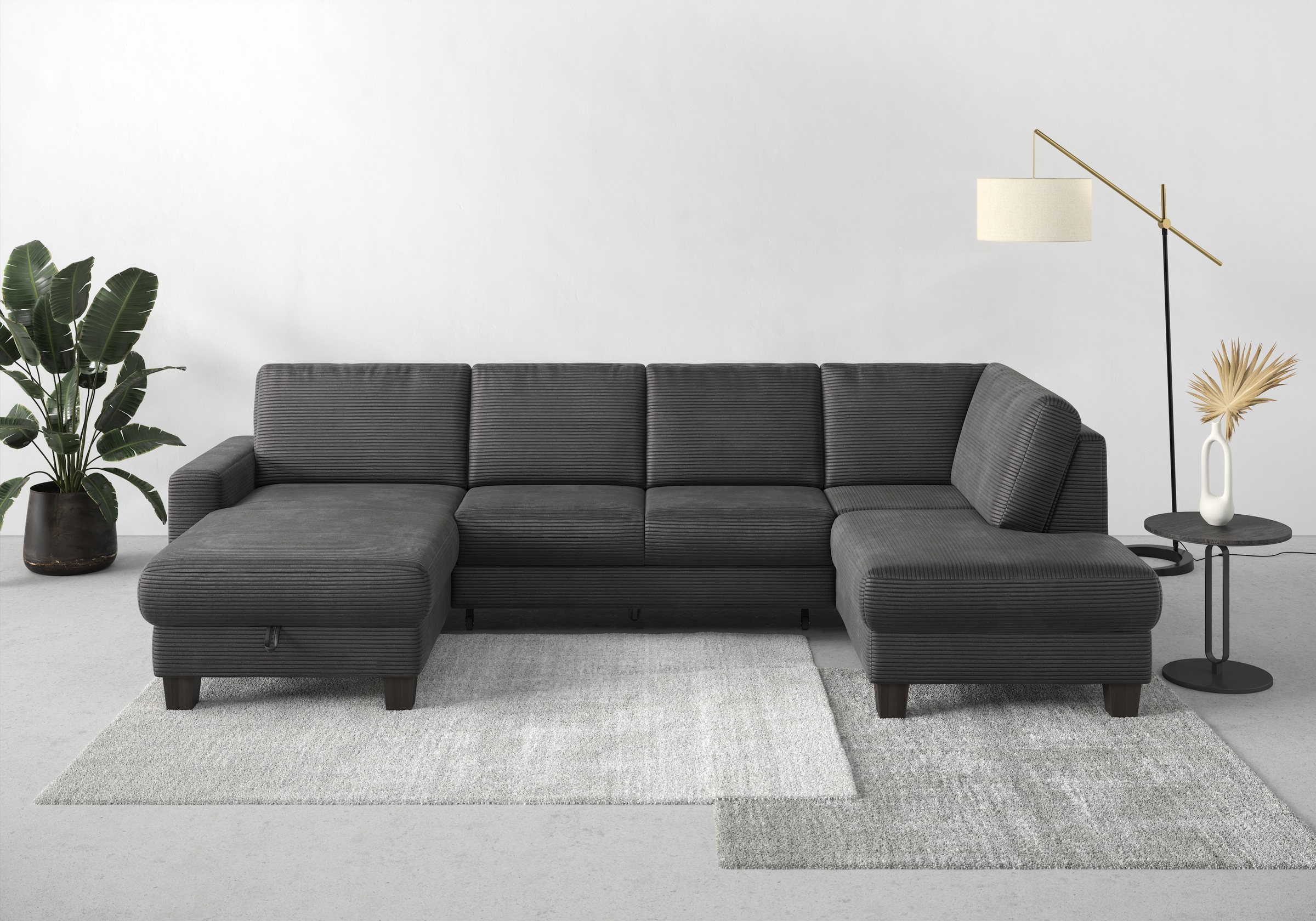 Thumbnail - Home affaire "Summer U-Form" mit oder ohne Bettfunktion und Bettkasten, wengefarbene Holzfüße