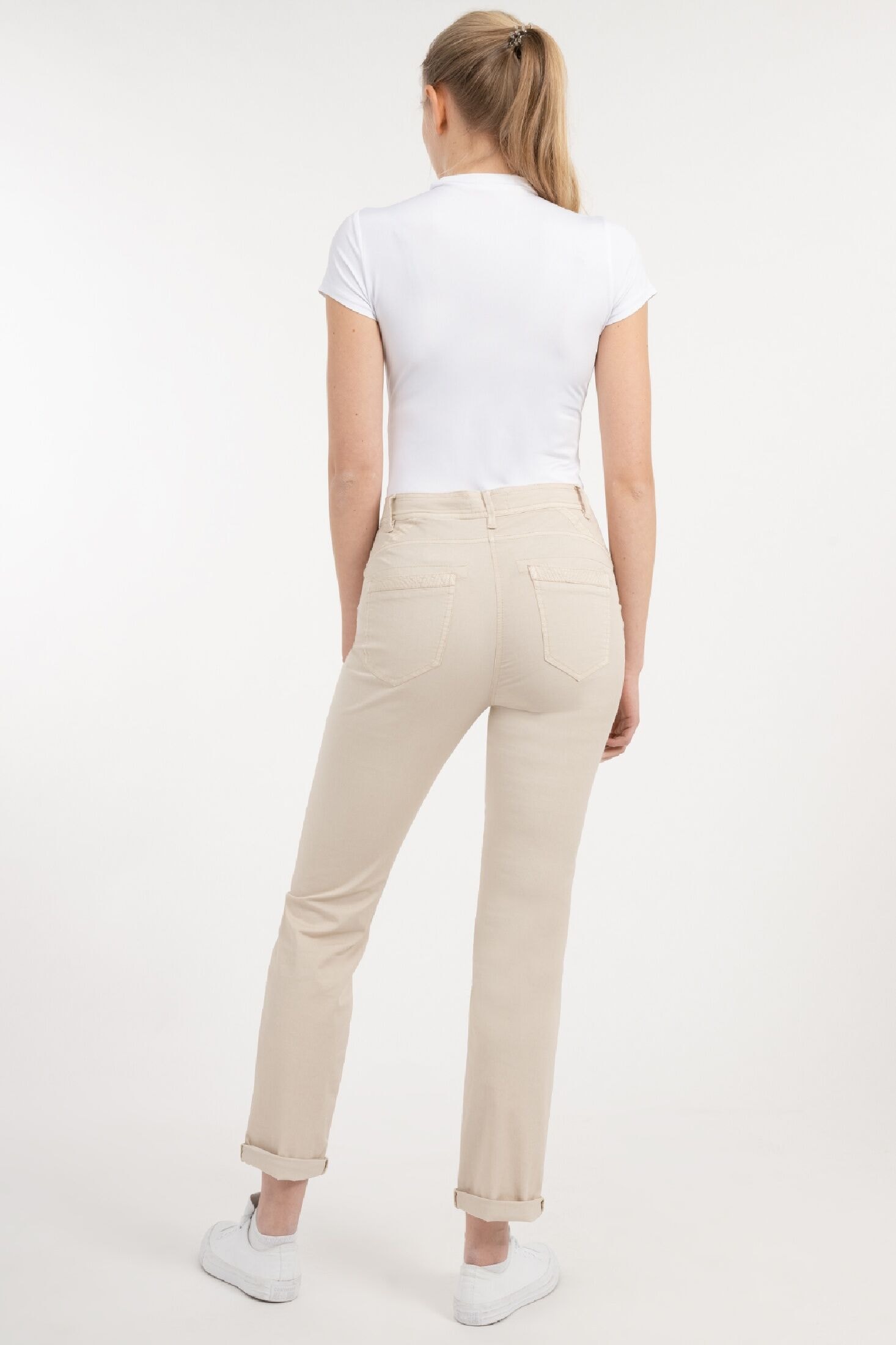 Recover Pants Stoffhose »COLETTE«, mit tonig bestickten Taschenblenden
