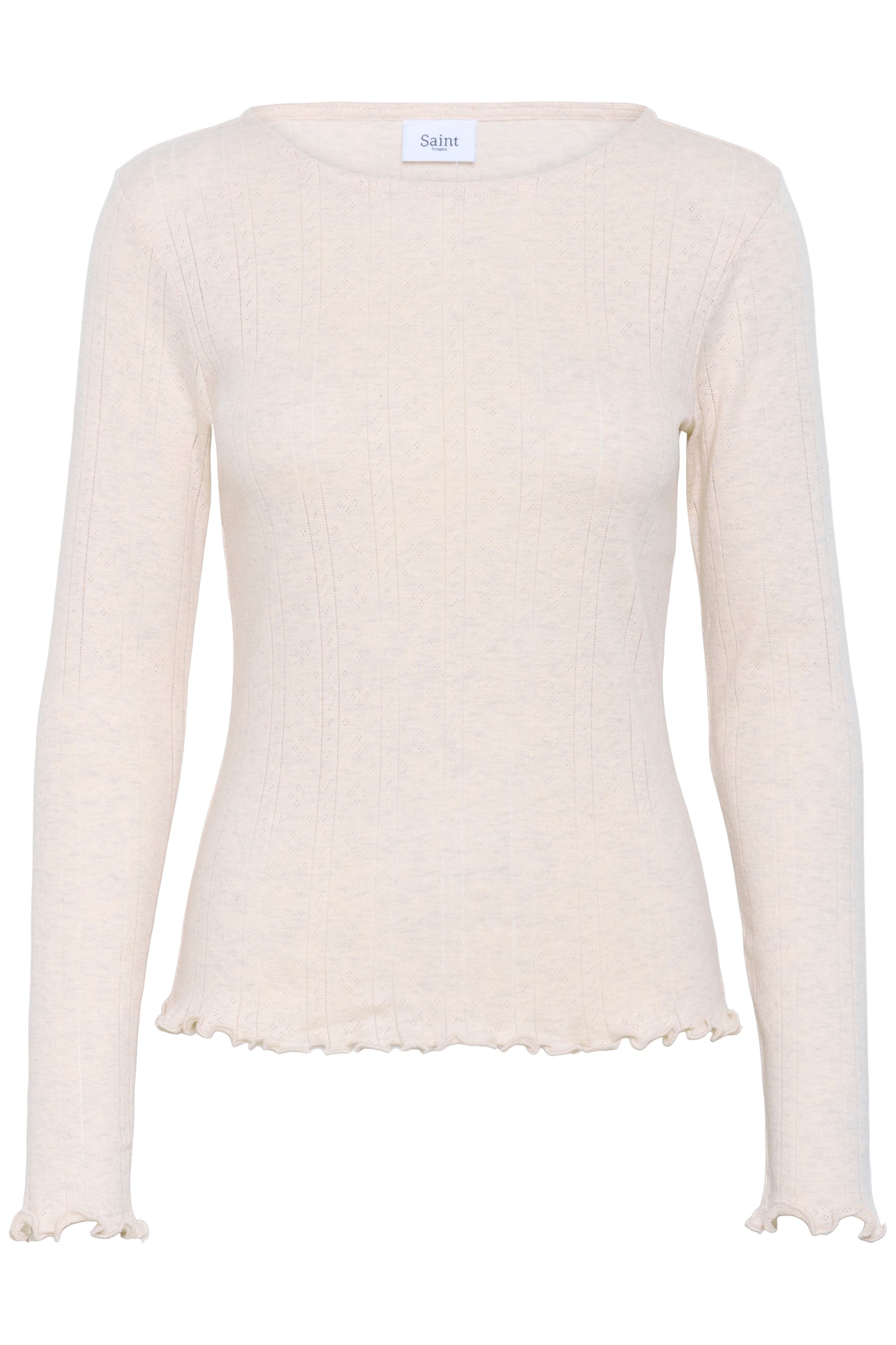 Saint Tropez Langarmshirt »GruSZ«, gewellter Saum