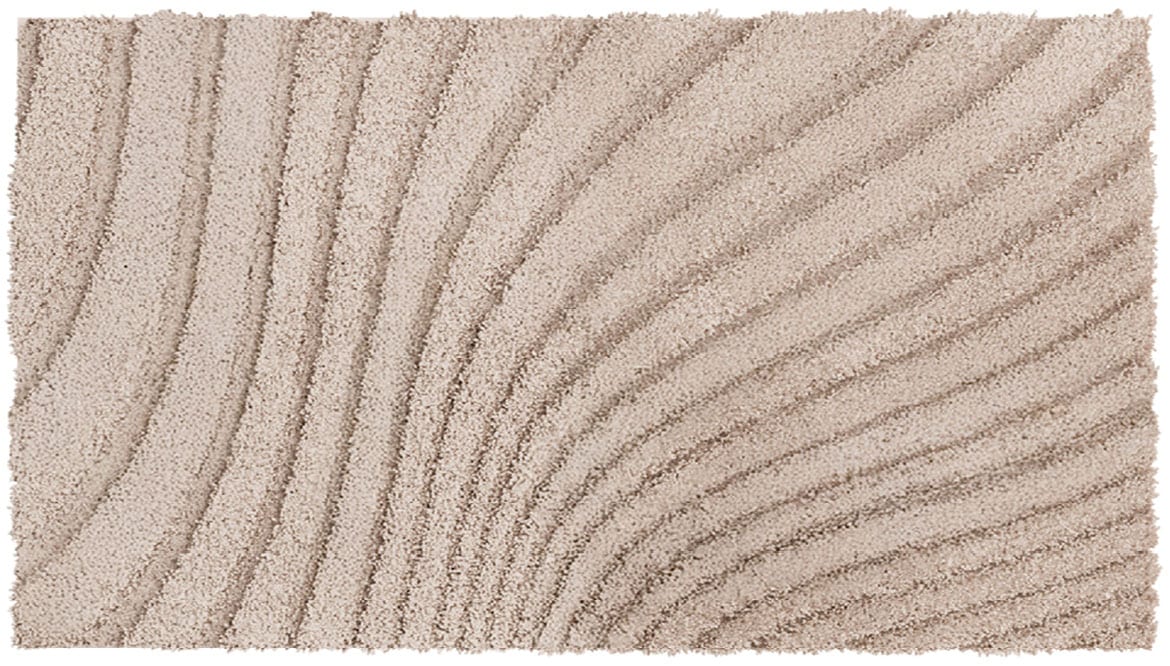 Thumbnail - Grund Badematte "Caffi" Höhe 20 mm rutschhemmend beschichtet fußbodenheizungsgeeignet Zeitlos schönes Wellenmuster, mit ...