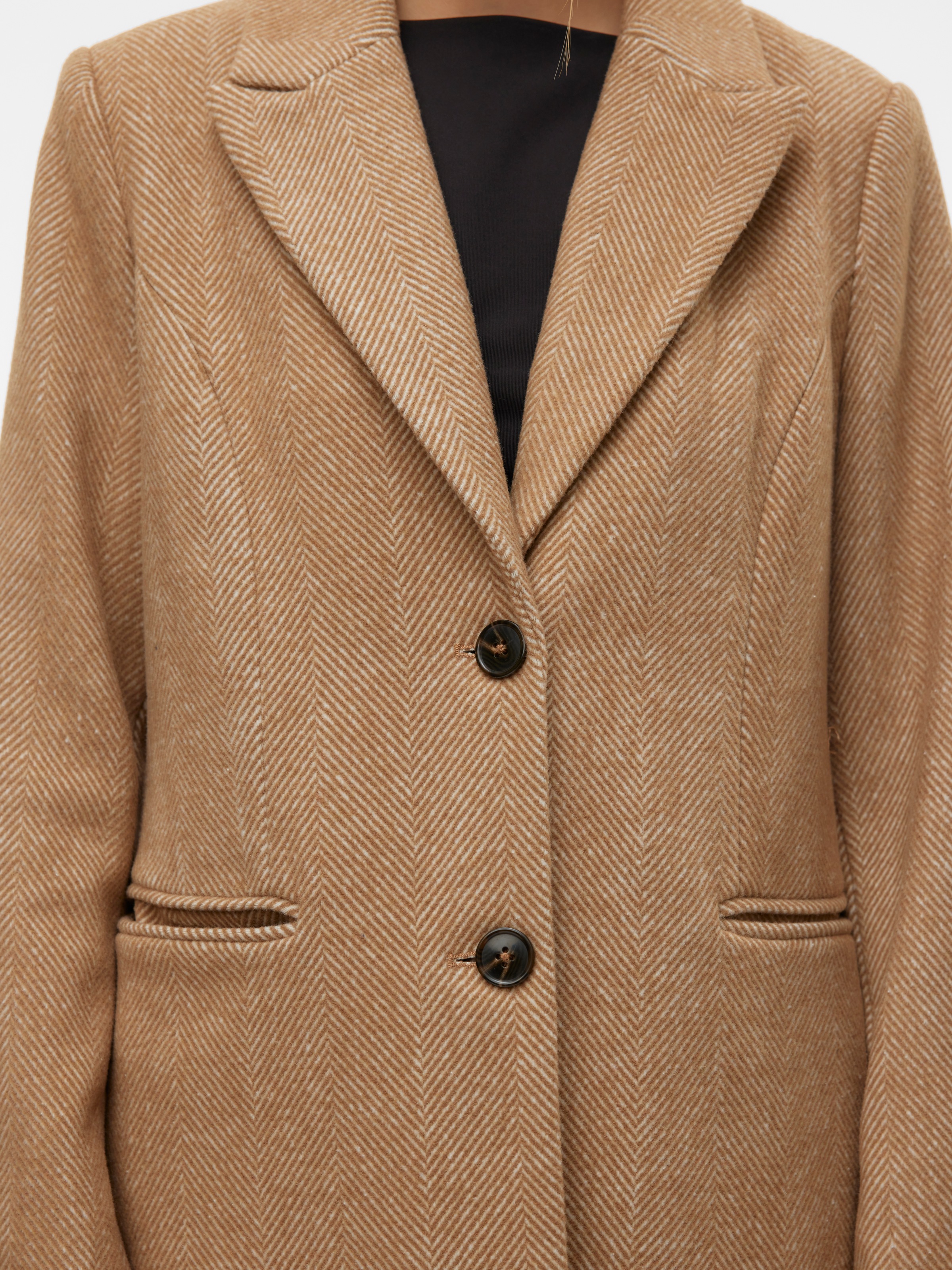 Vero Moda Langmantel "VMBLAZA HERINGBONE LONG WOOL COAT GA BOO" günstig online kaufen