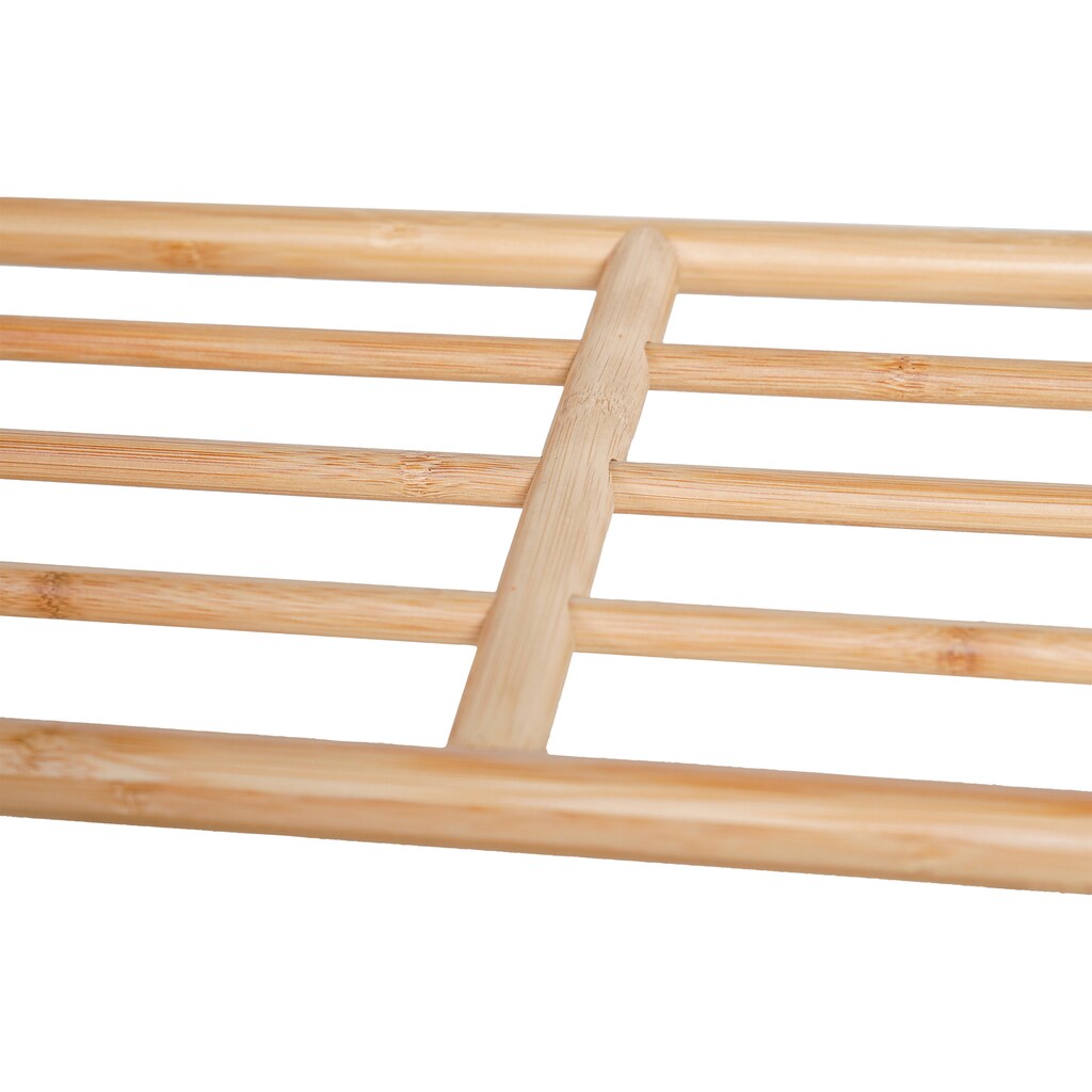 axentia Sitzhocker »Sitzbank, Bambus, mit Ablage«