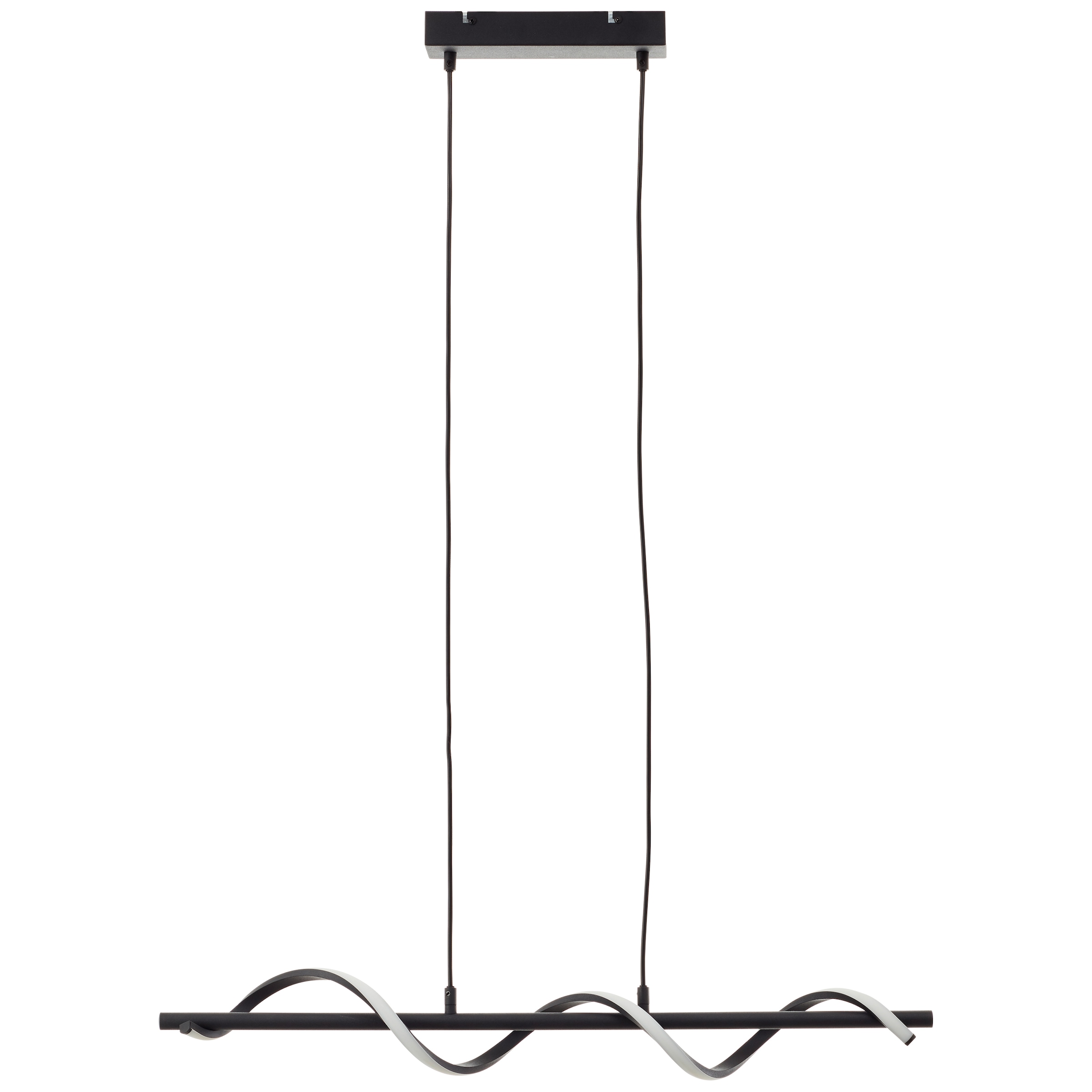 BRILLIANT LED Pendelleuchte "Eunice", schwarz (schwarz matt), 1 Stk., Leuchten, 80 cm Breite, 2600 lm, 4000 K, höhenverstellbar, matt Schwarz, LED Pendelleuchte