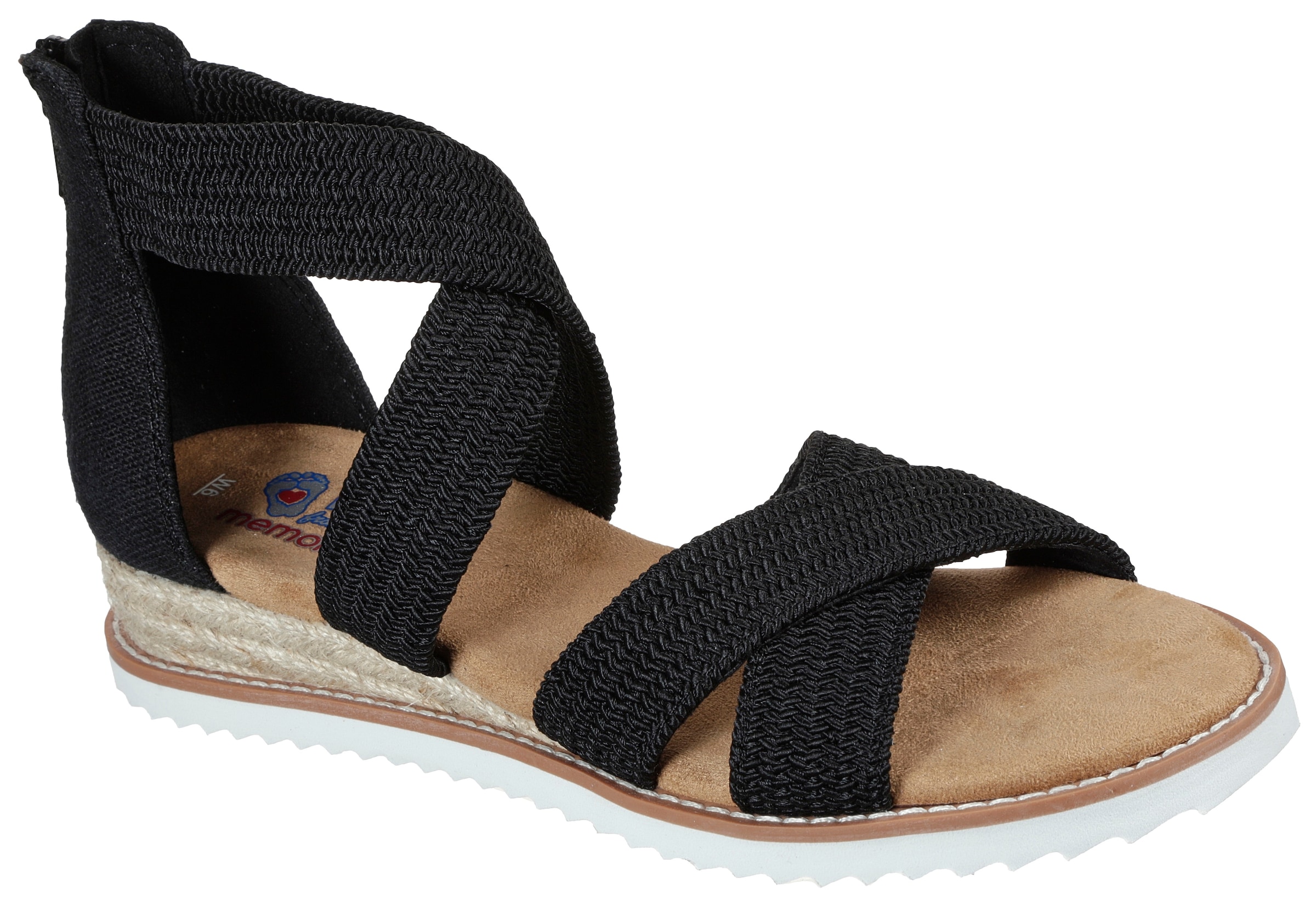Skechers Sandale »DESERT KISS-«, Sommerschuh, Sandalette, Keilabsatz, mit Fersenreißverschluss