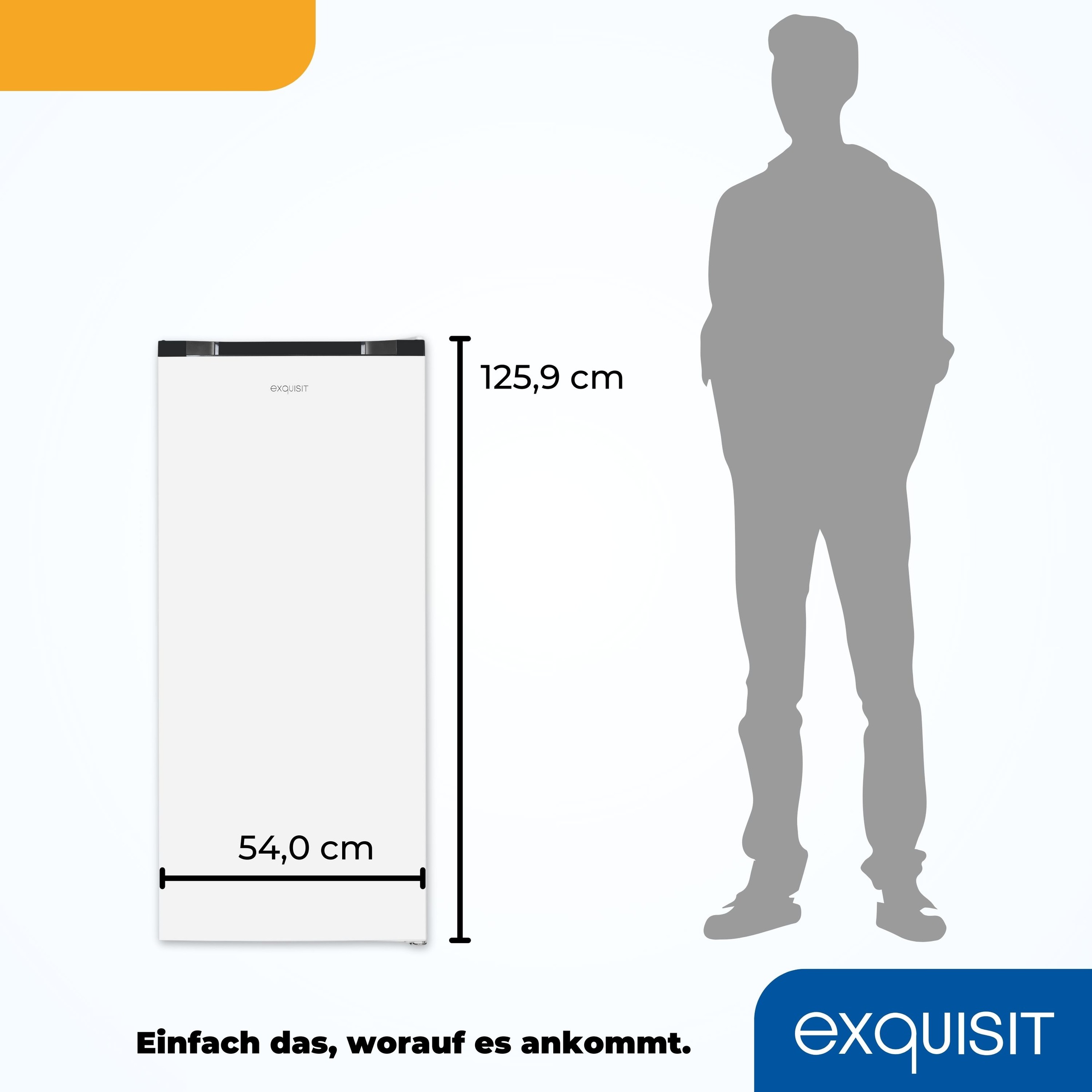 exquisit Gefrierschrank »GS145-051D weiss«, 125,9 cm hoch, 54 cm breit
