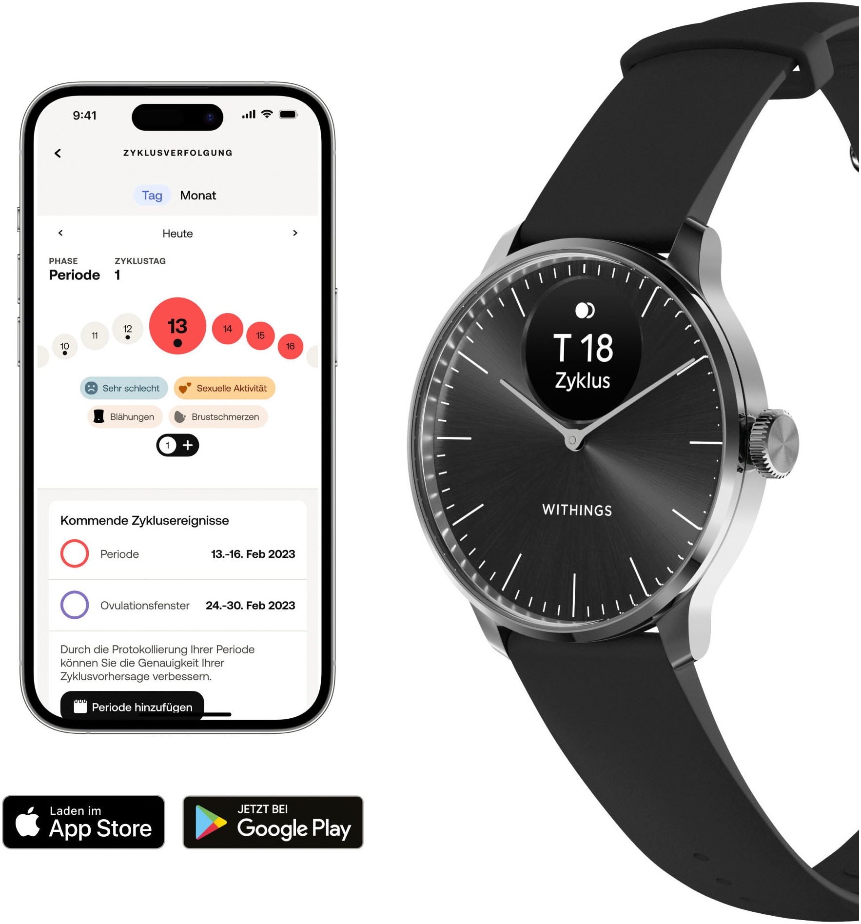 Withings Smartwatch »ScanWatch Light 37mm«, (/ 0,63 Zoll),)