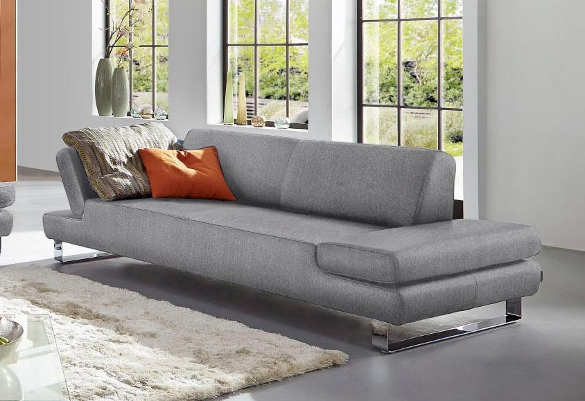 W.SCHILLIG 3-Sitzer "taboo Designsofa mit hohem Sitzkomfort, Breite 232cm, Sitztiefe 69cm" mit Übertiefe, inklusive Armlehnenverstellung