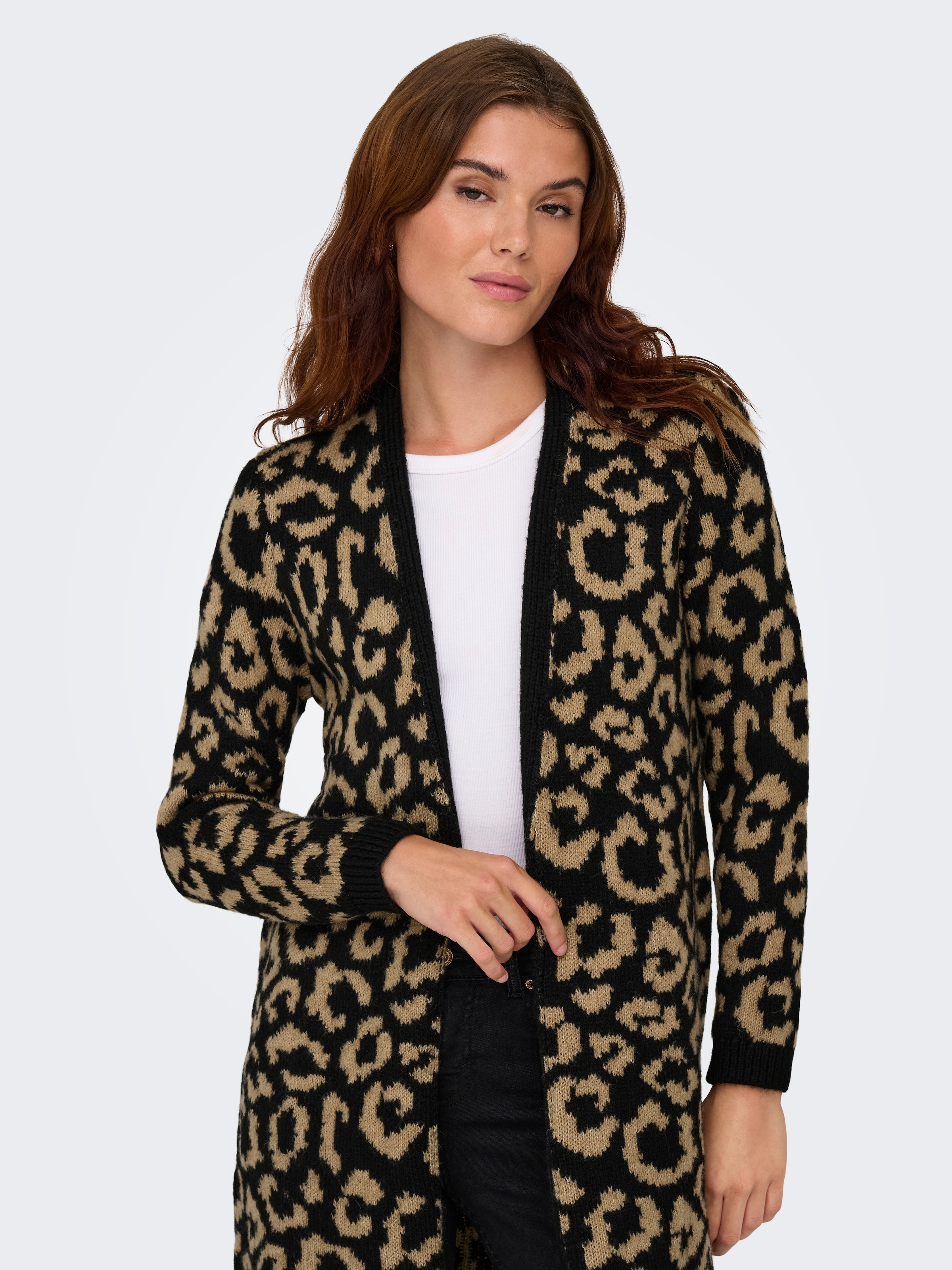 ONLY Strickjacke »ONLJADE ANIMAL AO LS CARDIGAN RP KNT«