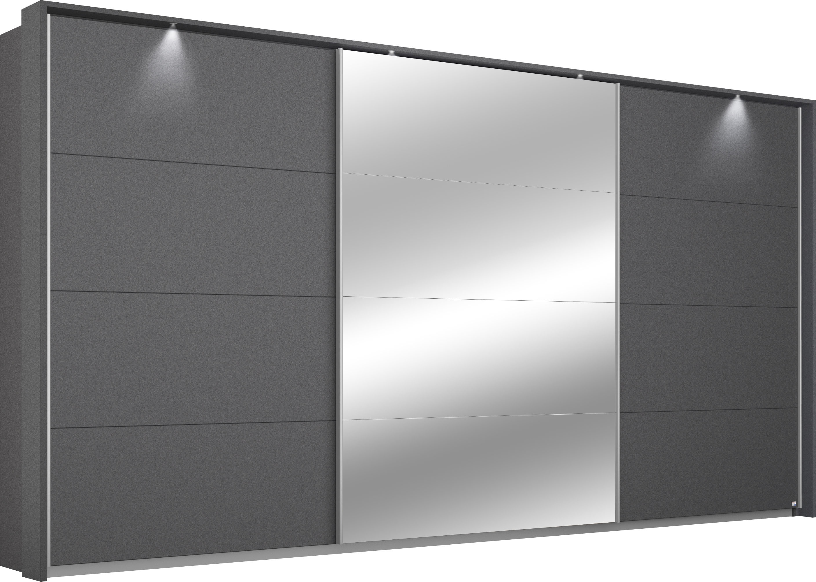 OTTO home Kleiderschrank "Mehrzweckschrank Aktenschrank Möbel Mietswohnung Schlafzimmer CORTONA" erhältlich in Breite 211/278/323/368 cm, Höhe: 214/233 cm, inkl. Passepartout und Zubehör, optionale Beleuchtung MADE IN GERMANY