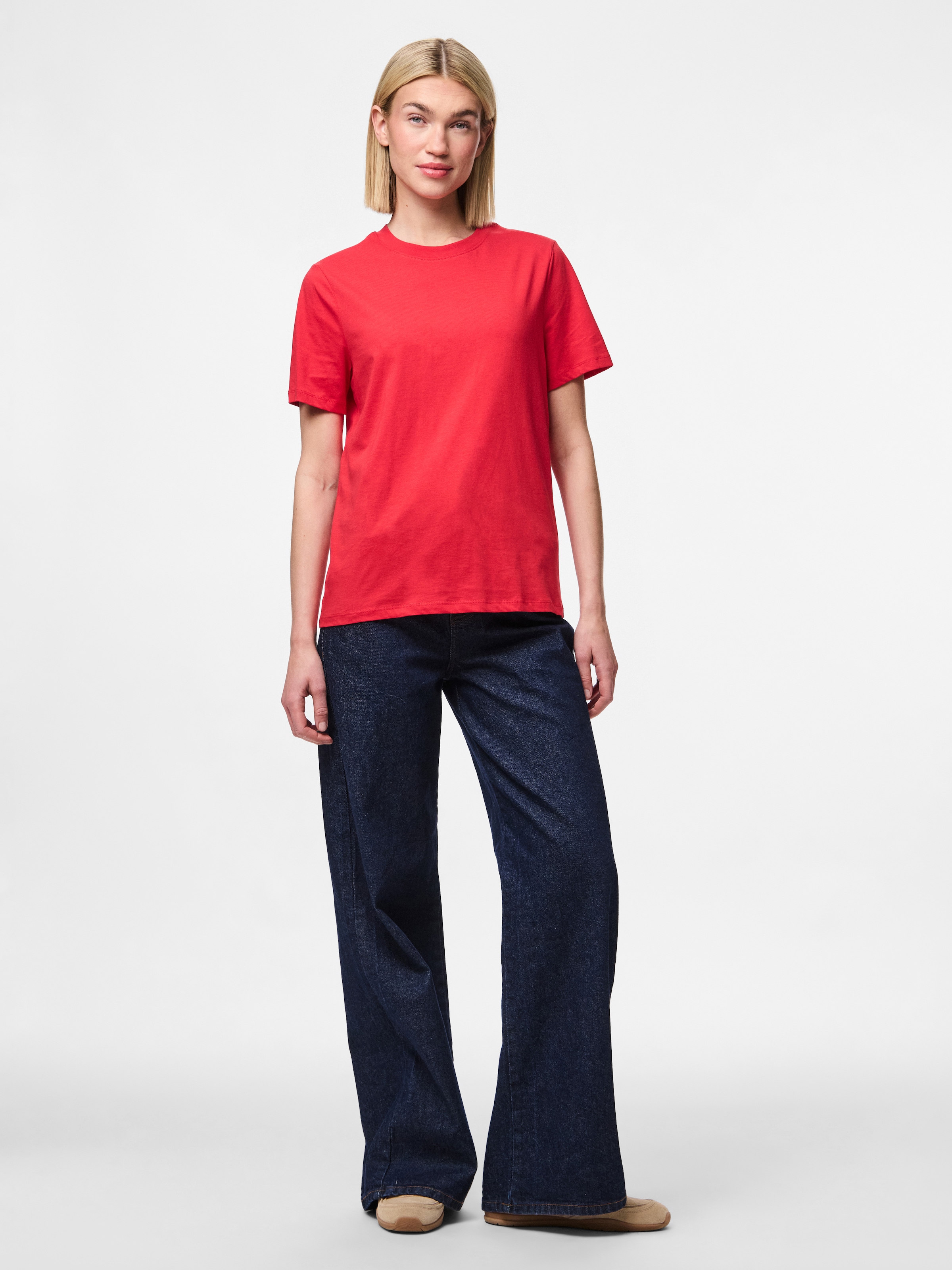 pieces Rundhalsshirt »PCRIA SS SOLID TEE NOOS BC«