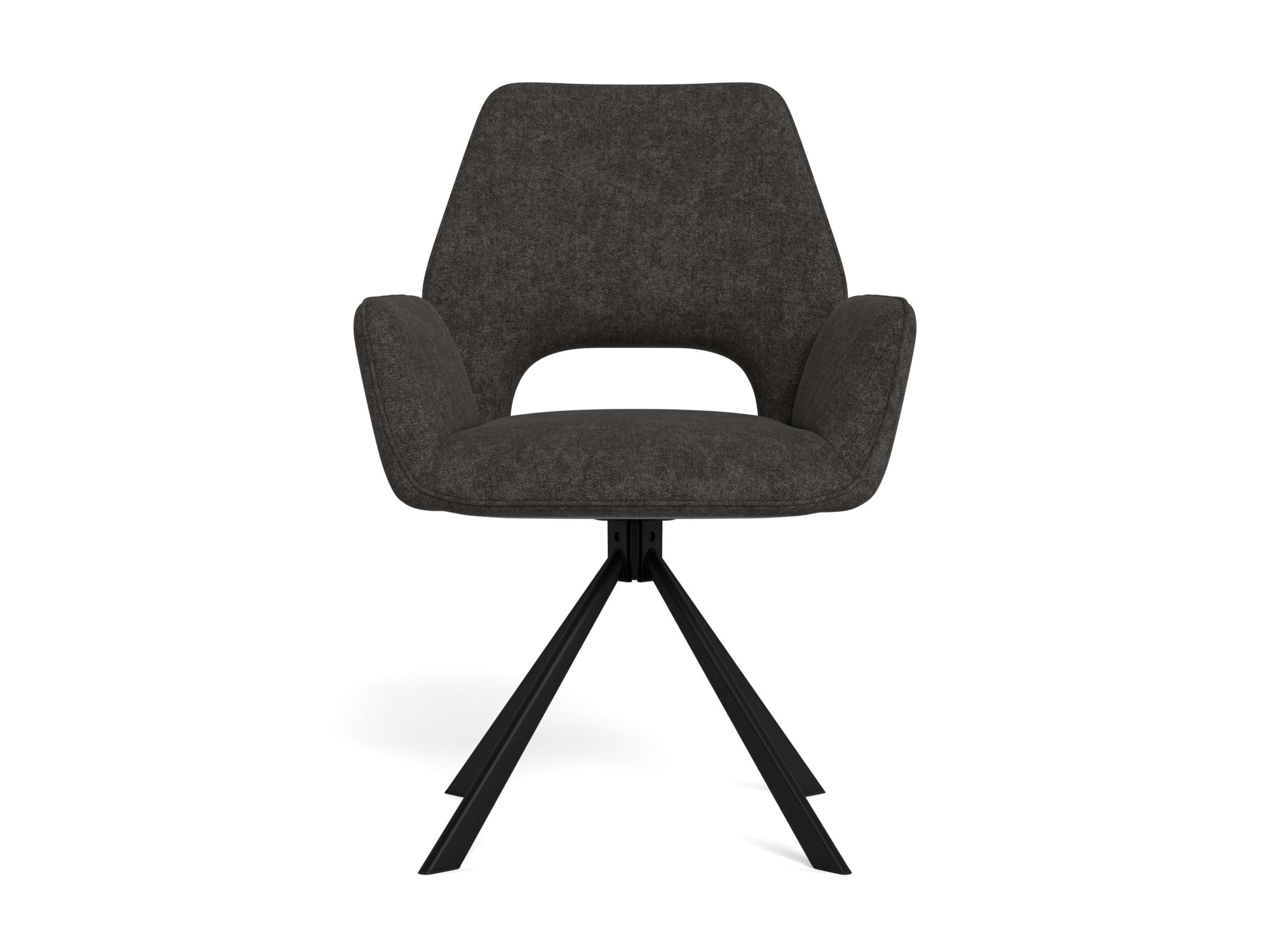 ACTONA GROUP Esszimmerstuhl »Graham 2er Set mit Armlehnen - drehbar & gepolstert, mehreren Farben« (Set) 2 Stk.Stoff, dekorativer Cut-Out, Drehfunktion, 4-Stern-Gestell, FSC™