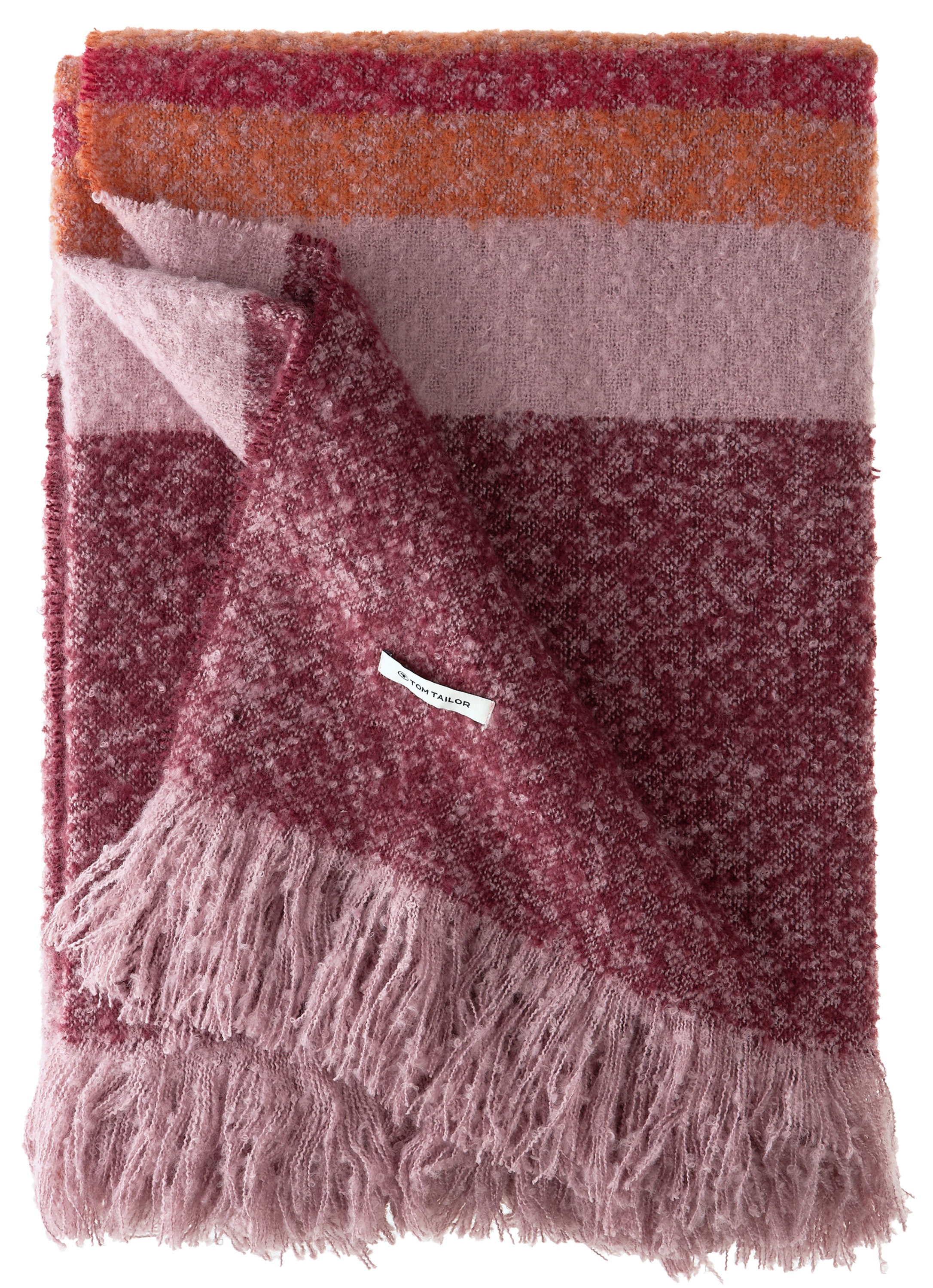 TOM TAILOR HOME Wohndecke "Bouclé Stripe" aus Bouclégarnen günstig online kaufen