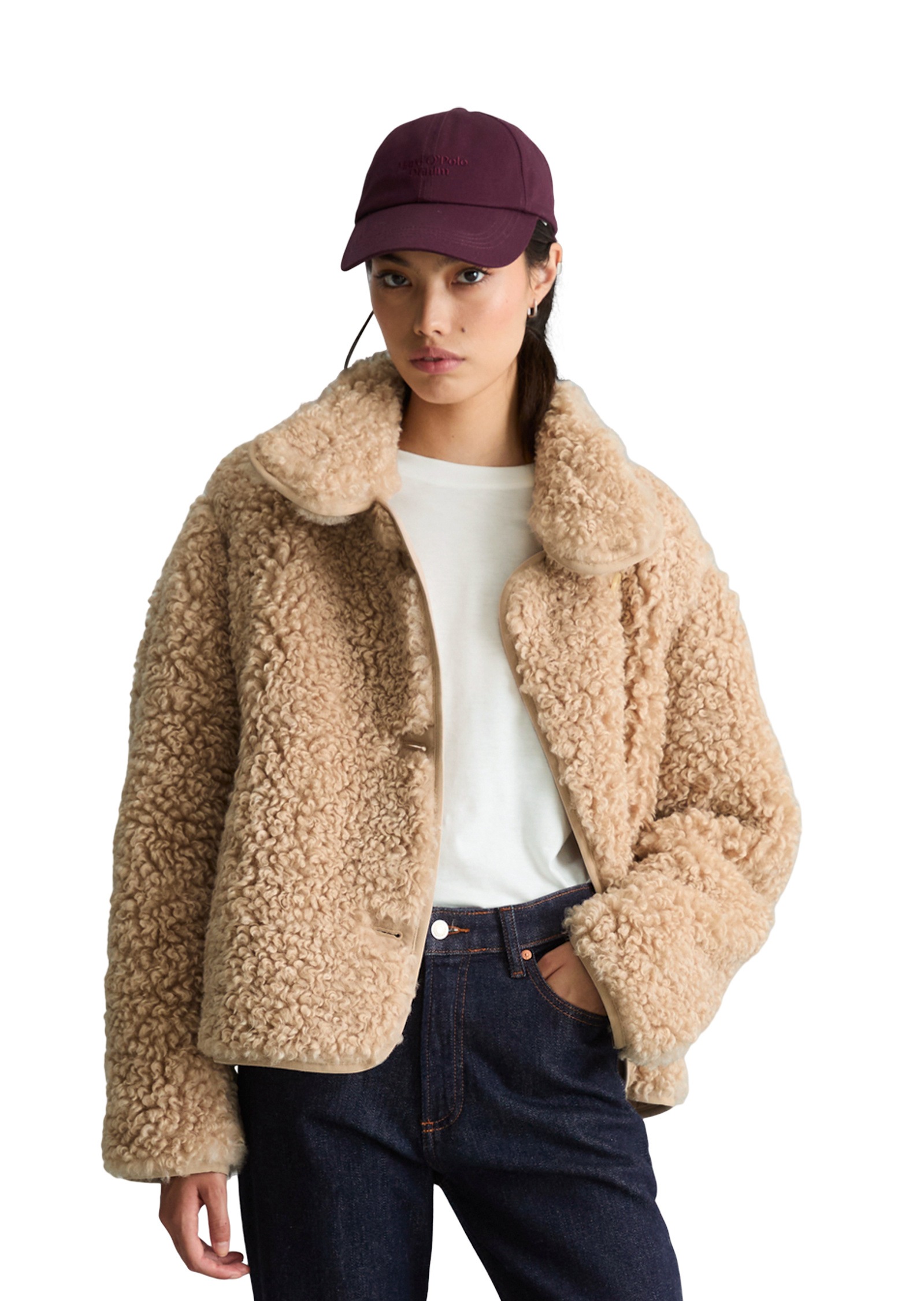 Marc OPolo DENIM Outdoorjacke "aus weichem Curly-Plüsch"