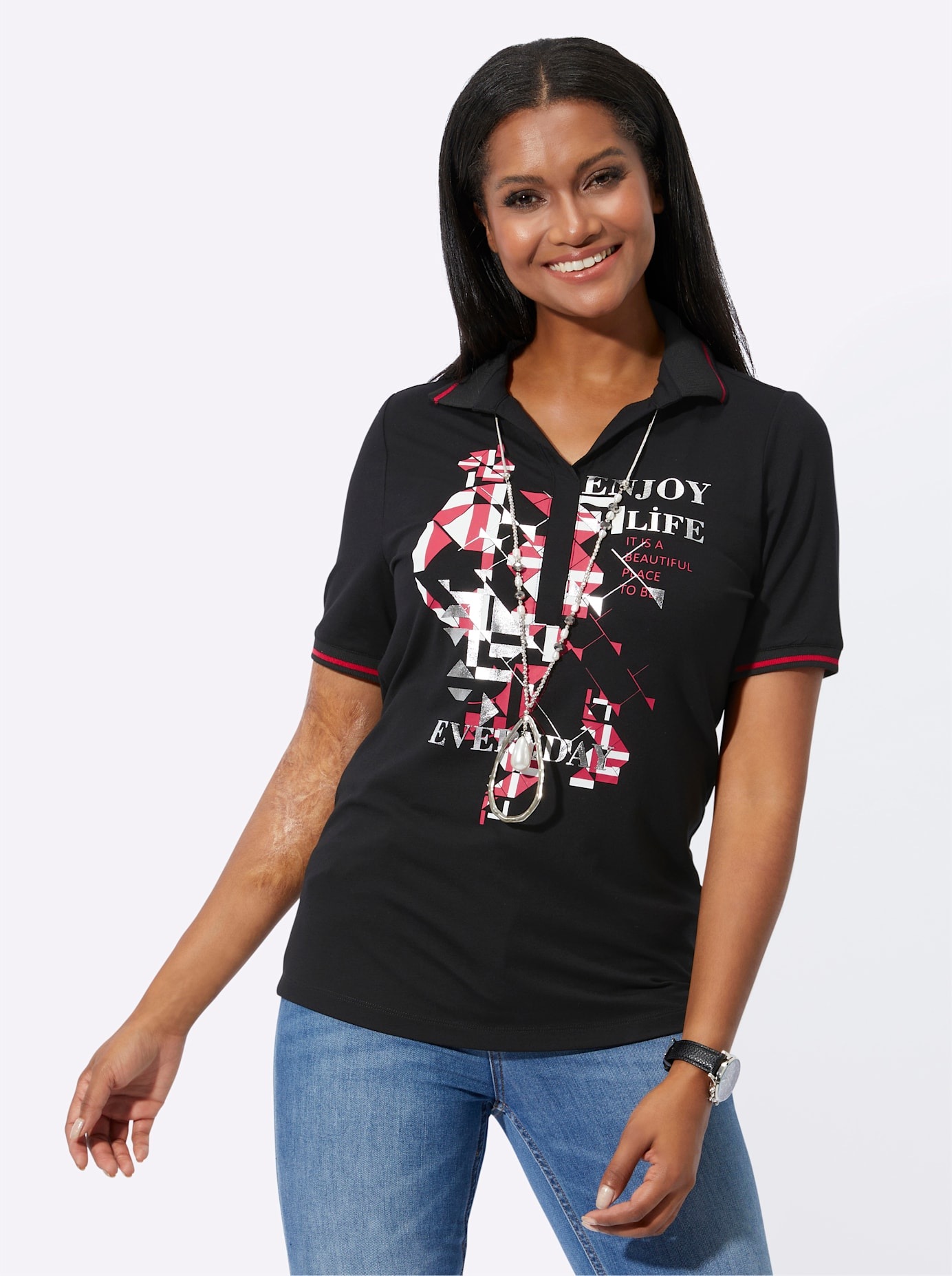 Inspirationen Poloshirt "Poloshirt" 1 Stk. tlg. günstig online kaufen