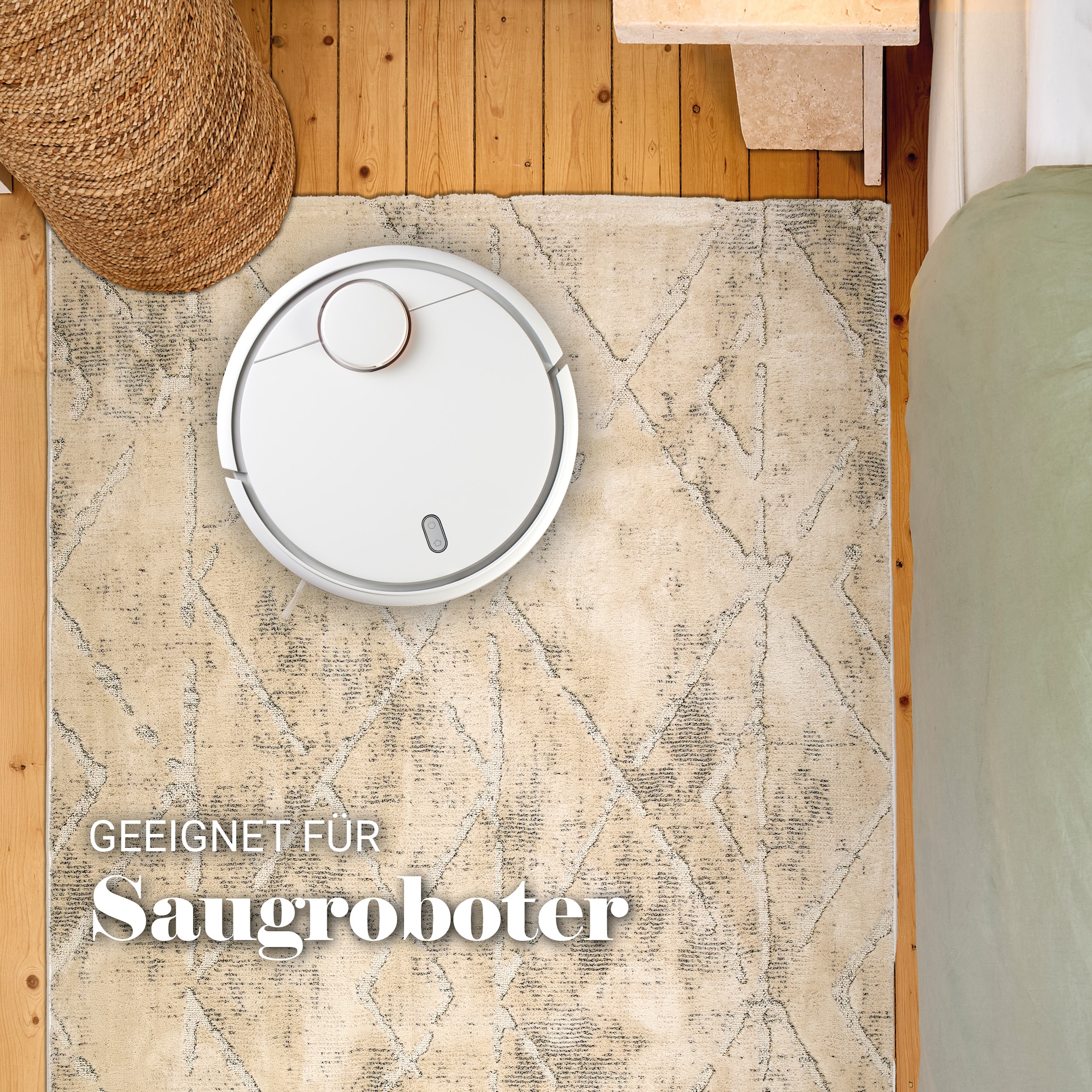 ASTRA Teppich »Lou 254«, rechteckig, 10 mm Höhe, Hoch Tief Struktur, Kurzflor, Wohnzimmer, Schlafzimmer
