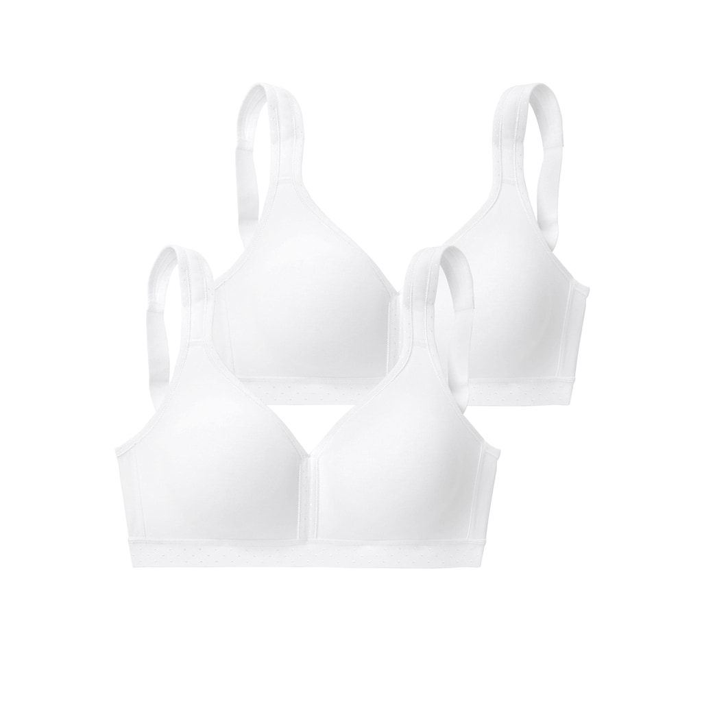 petite fleur Soft-BH, (Packung, 2 Stück), ohne Bügel aus sanfter Baumwolle