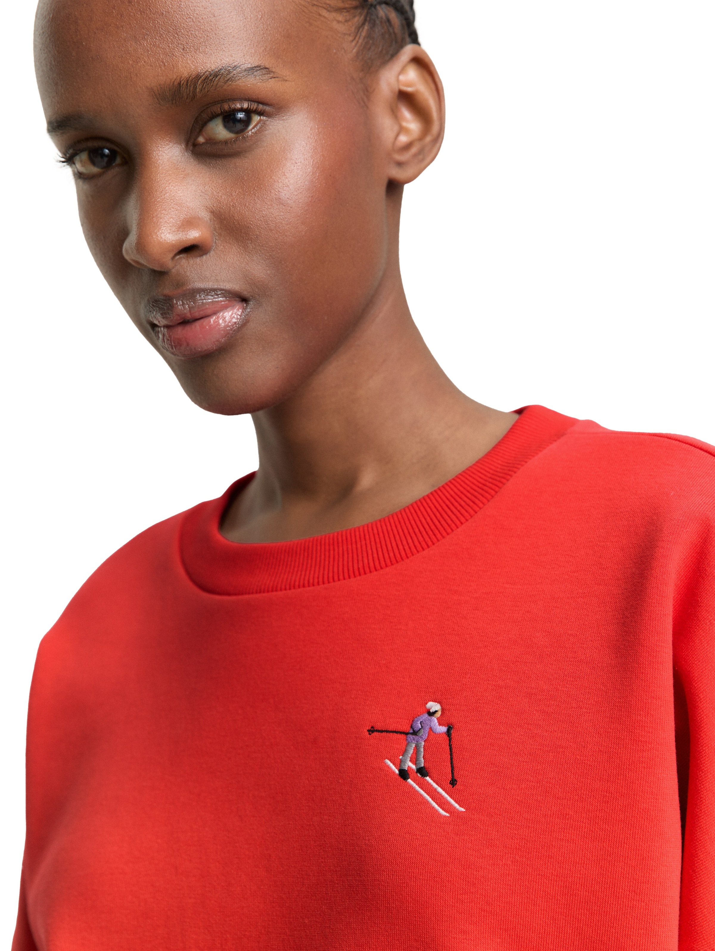 Thumbnail - TOM TAILOR Denim Sweatshirt, Rundhals, bequeme Passform, bedruckt