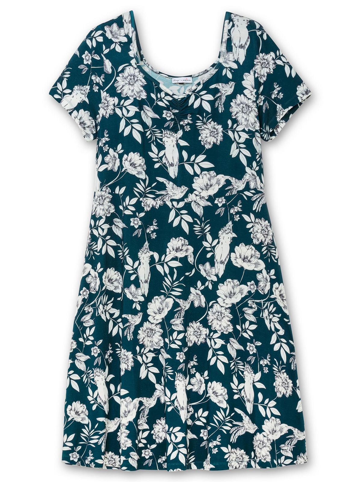 sheego by Joe Browns Jerseykleid »Große Größen«, mit Blumendruck und Herzausschnitt