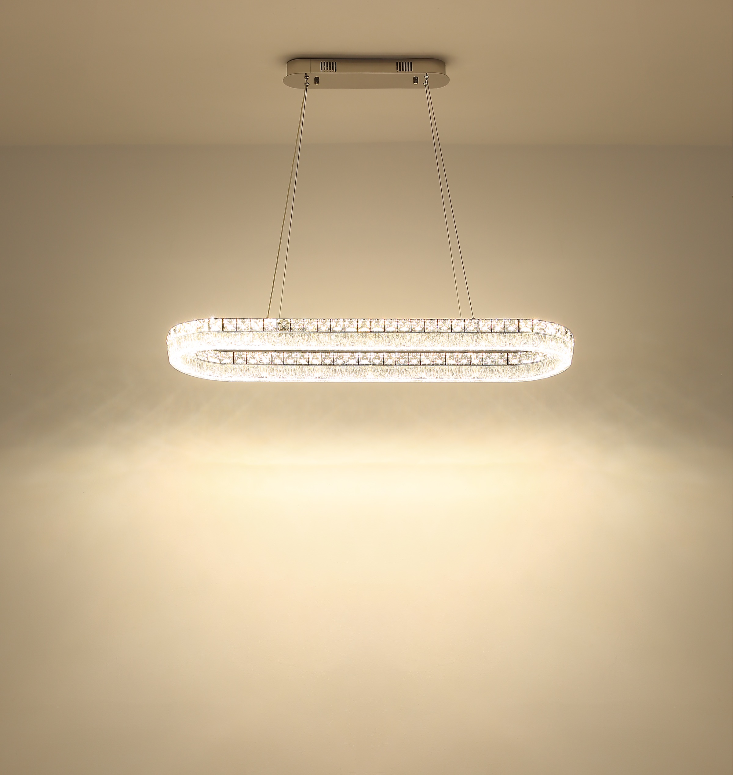 GLOBO LIGHTING Hängeleuchte »LAUREL« LED-Modul 1 Stk. Verchromte Hängeleuchte mit Acryl und Glaskristallen, dimmbar