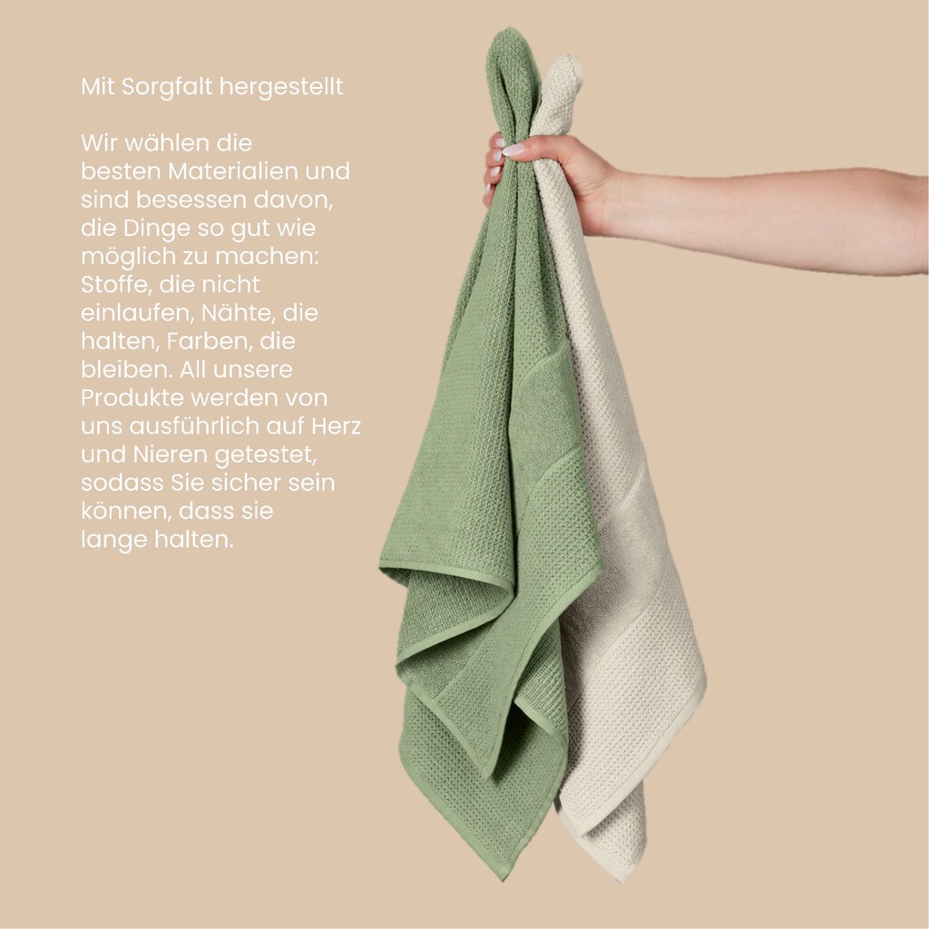 Schiesser Handtücher »Turin im 4er Set aus 100% Baumwolle«, (4 St.)