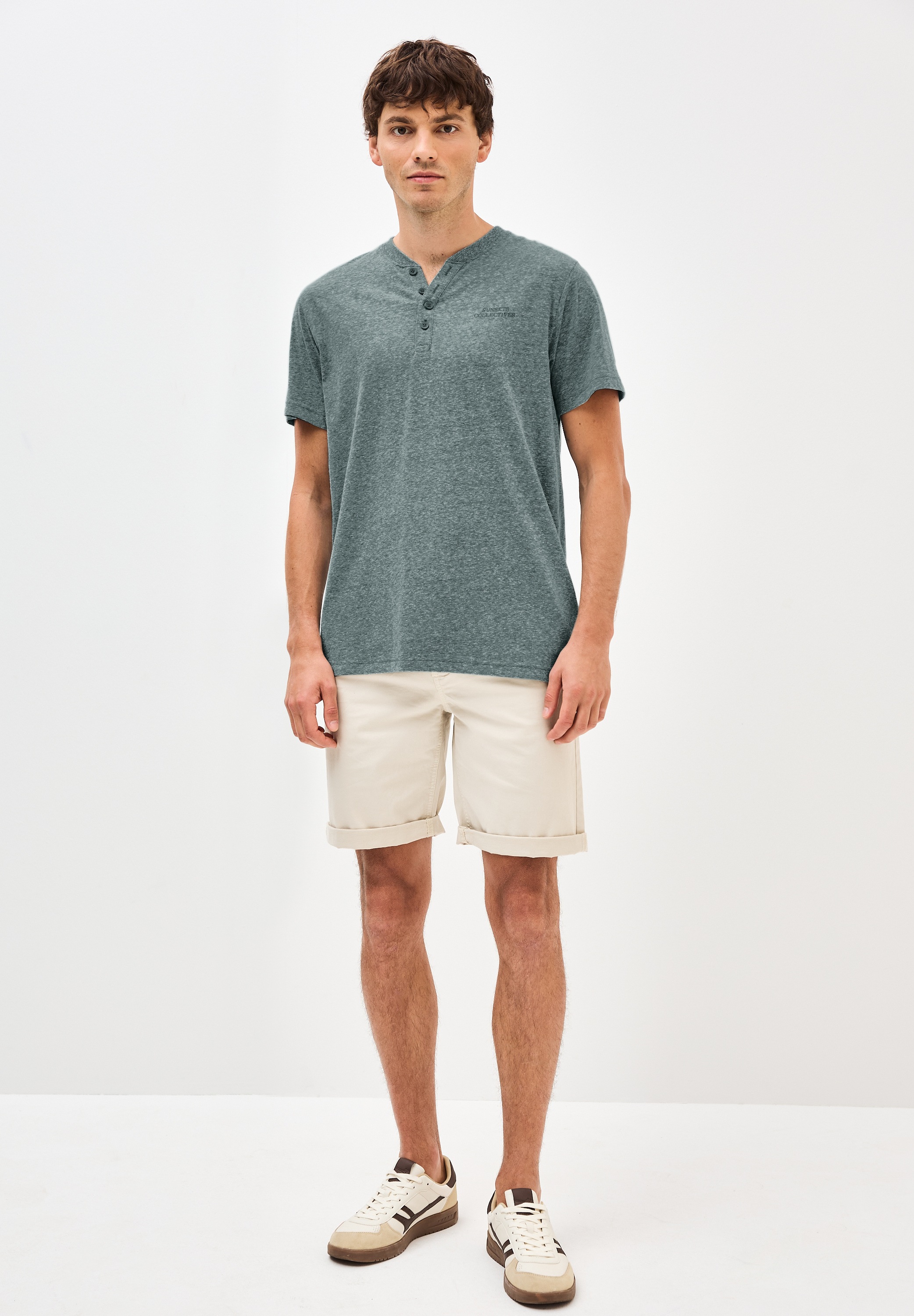 STREET ONE MEN T-Shirt, aus softem Materialmix