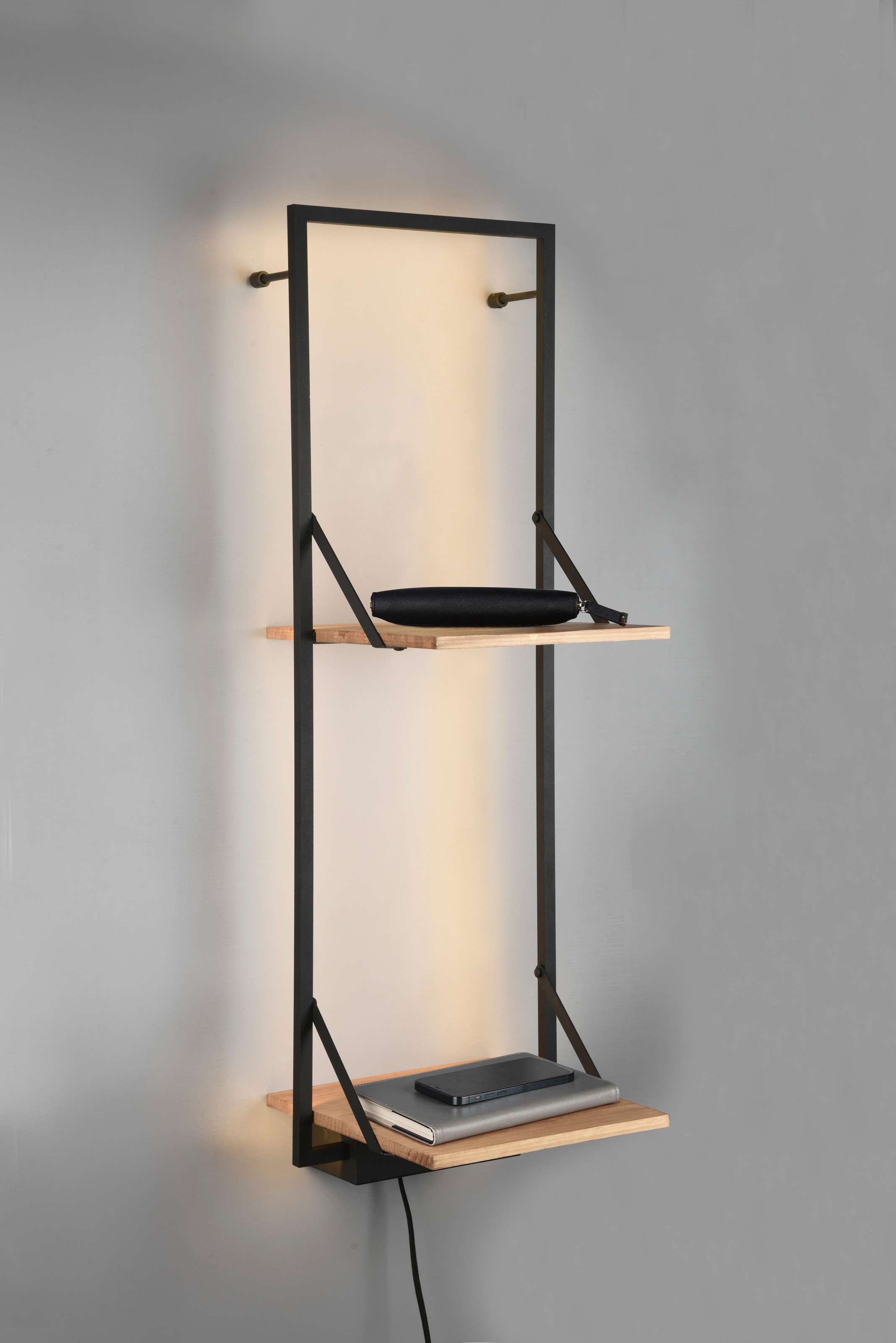 MIRRORS AND MORE Wandregal "Leonie", (1 St.), mit integriertem LED Backligh günstig online kaufen