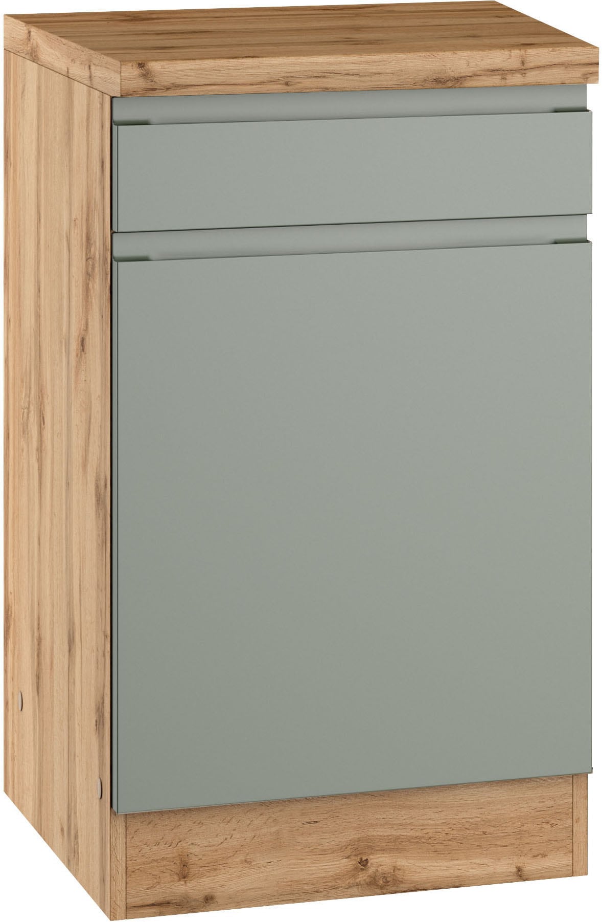 KOCHSTATION Unterschrank "KS-Virginia,neu in verbesserter Ausführung" Stauraum, Softclose, mit CPL-Arbeitsplatte, Breite 50 cm, 1 Tür, 1 Schubkasten, Soft-Close-Funktion