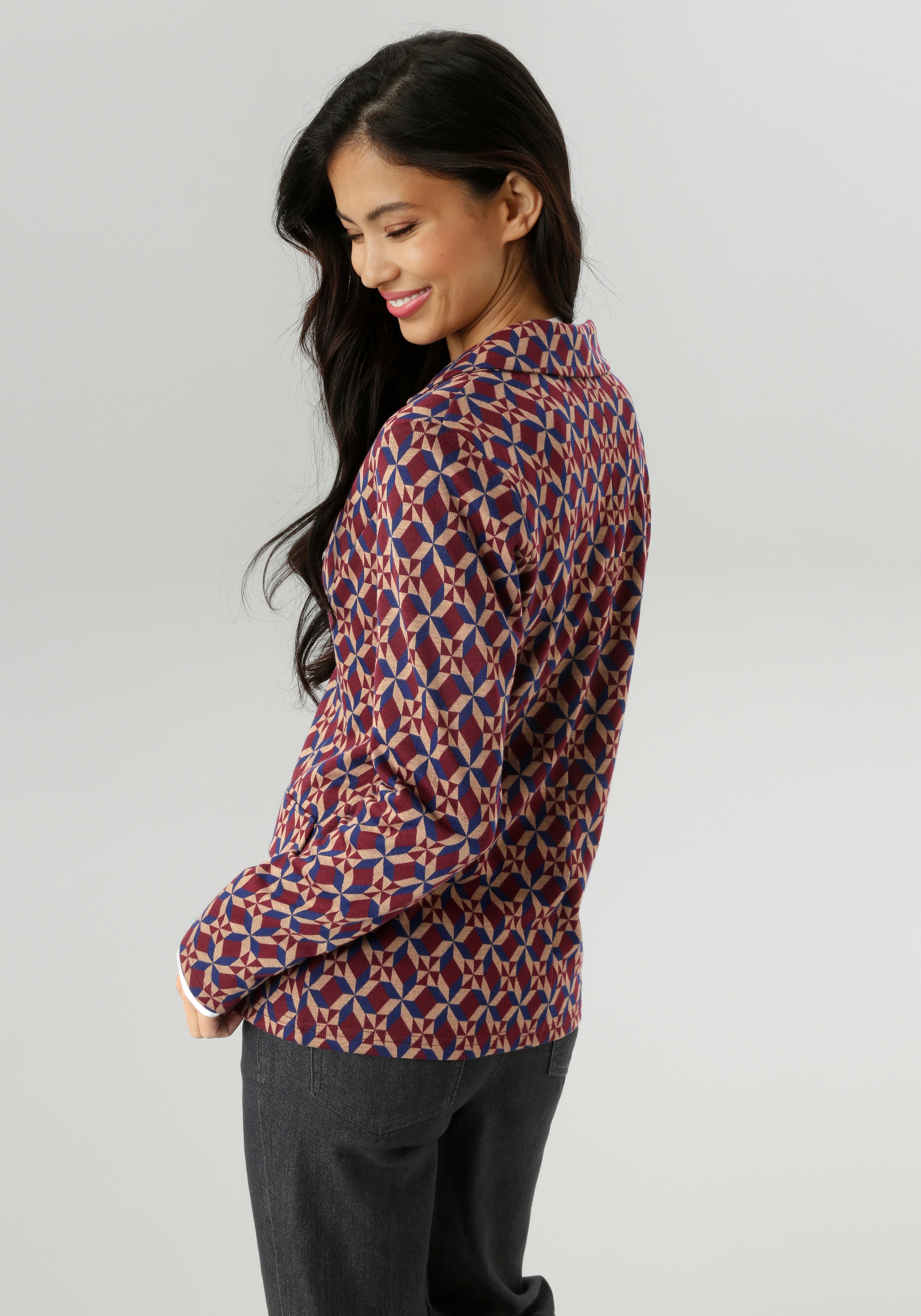 Aniston SELECTED Kurzblazer, in trendy Jacquard-Qualität - NEUE KOLLEKTION