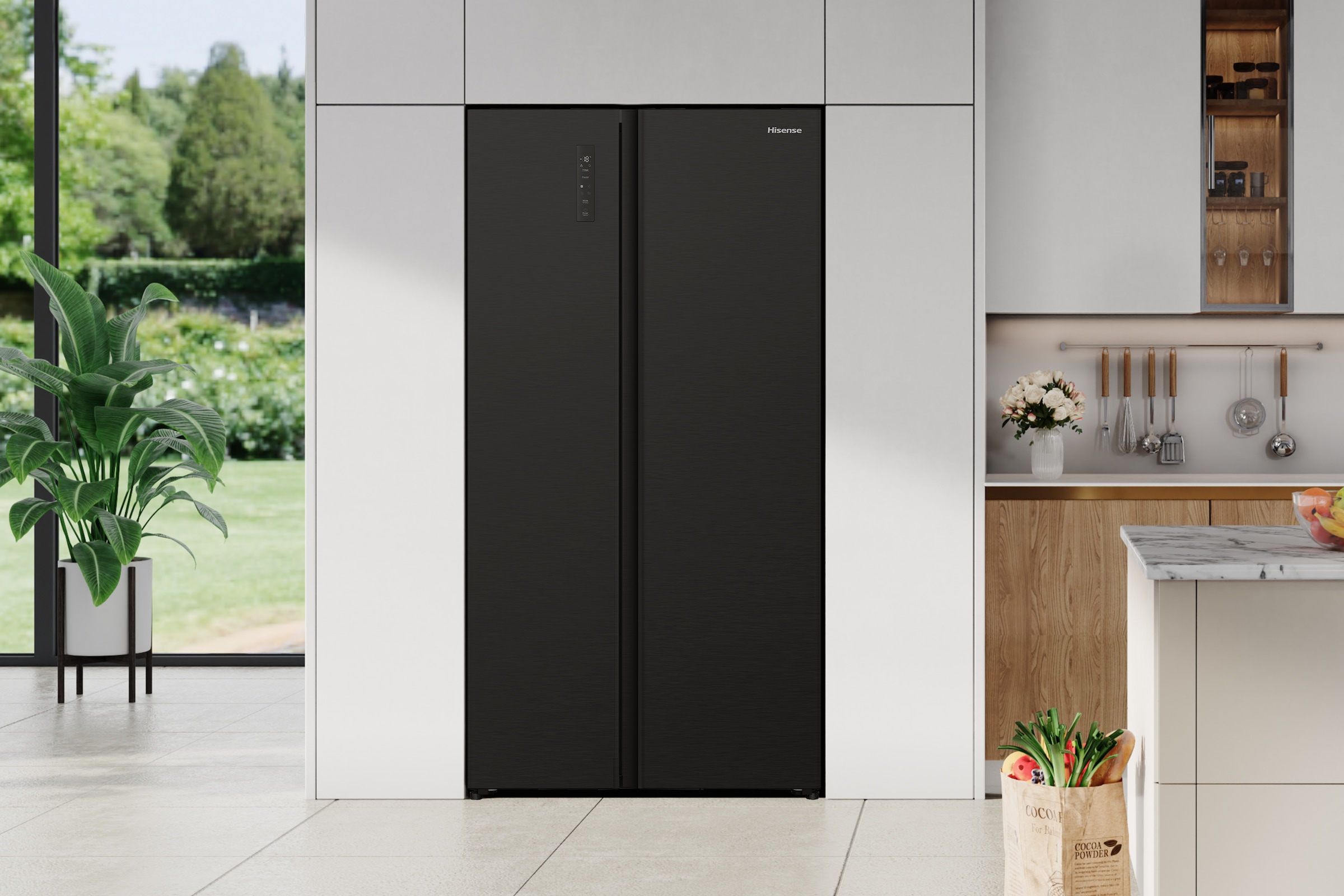 Hisense Side-by-Side »RS3P538NAFE« 178,6 cm hoch 91,1 cm breit einfacher Side by Side mit Premium-Ausstattung