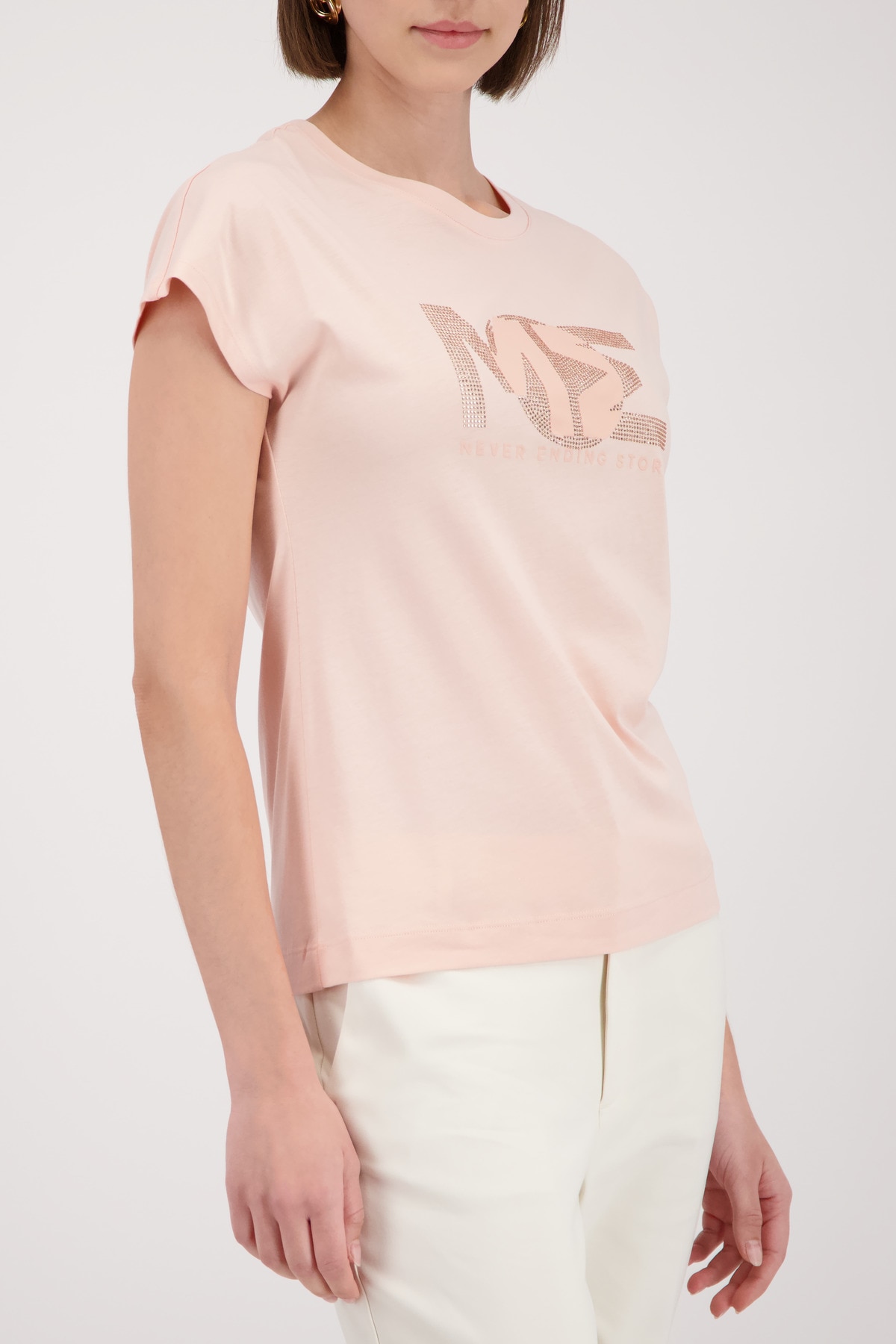 Monari T-Shirt »Shirt Basic Schmuck« Regular fit mit Strasssteinen