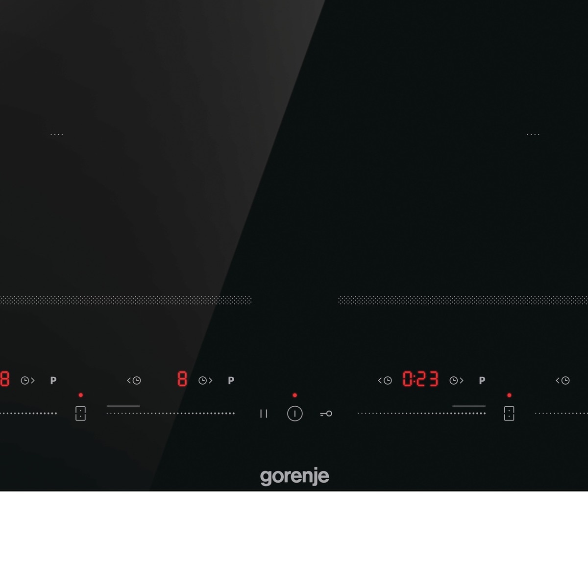 GORENJE Flex-Induktions-Kochfeld »GI 6442 BSCE«, AreaFlex verbindet Kochzonen für gleichmäßiges Garen in großen Töpfen.