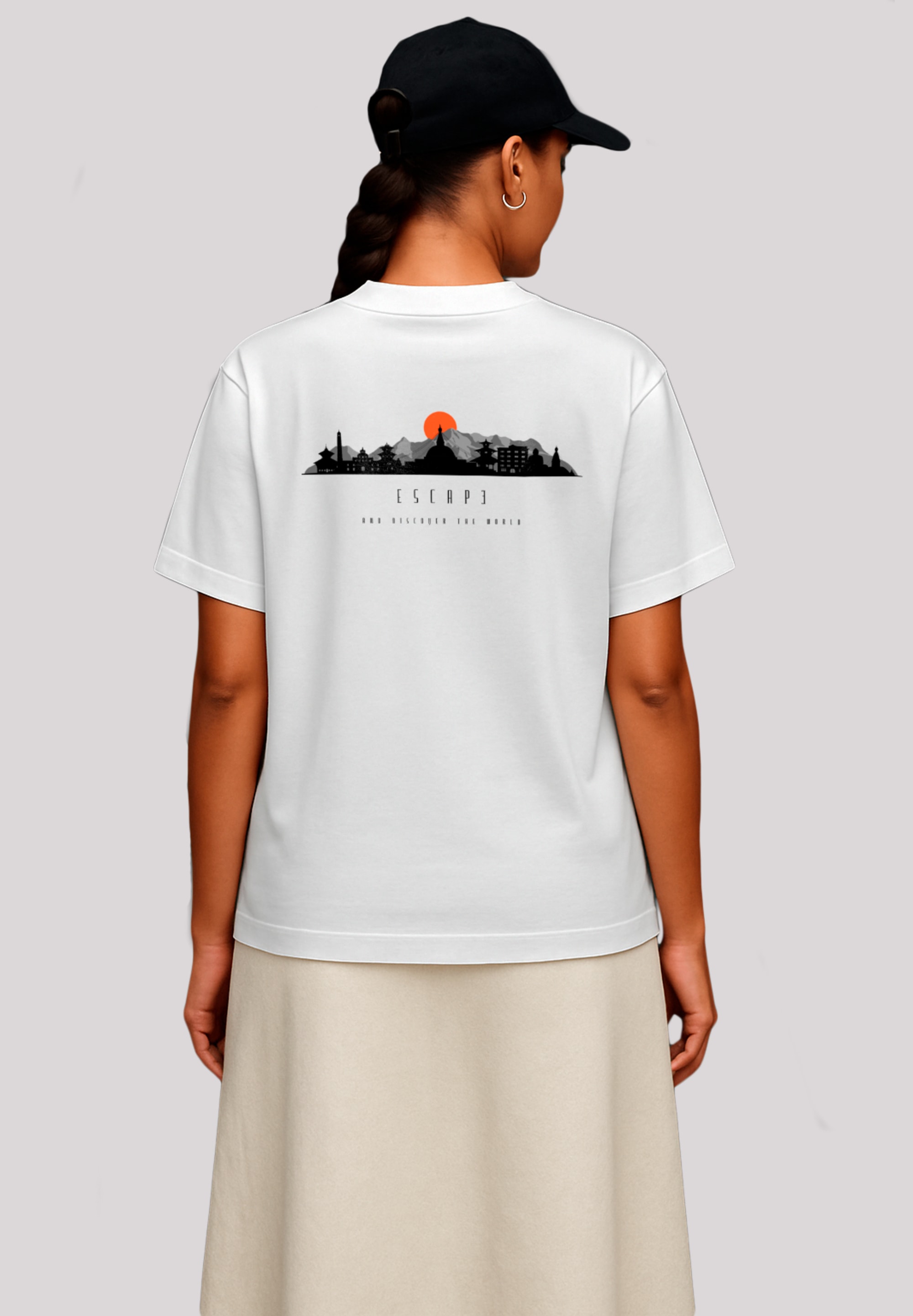 F4NT4STIC T-Shirt "Oversize Escape Discover the World Asian Town", Premium günstig online kaufen