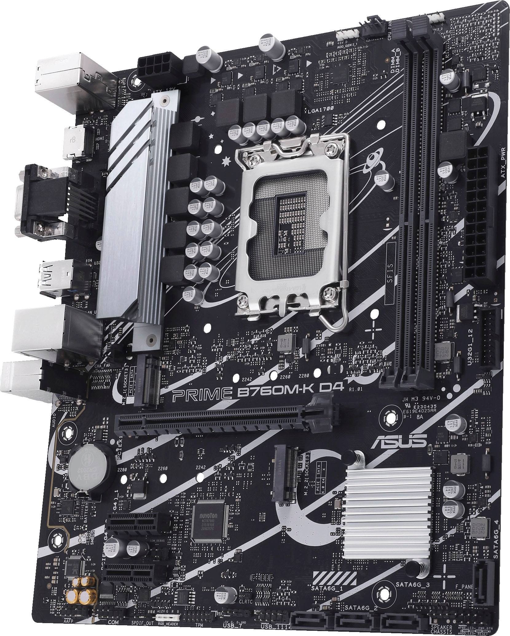 Asus Mainboard »PRIME B760M-K D4«, Intel B760, mATX, DDR4 Speicher, 2x PCIe 4.0 M.2, Aura Sync