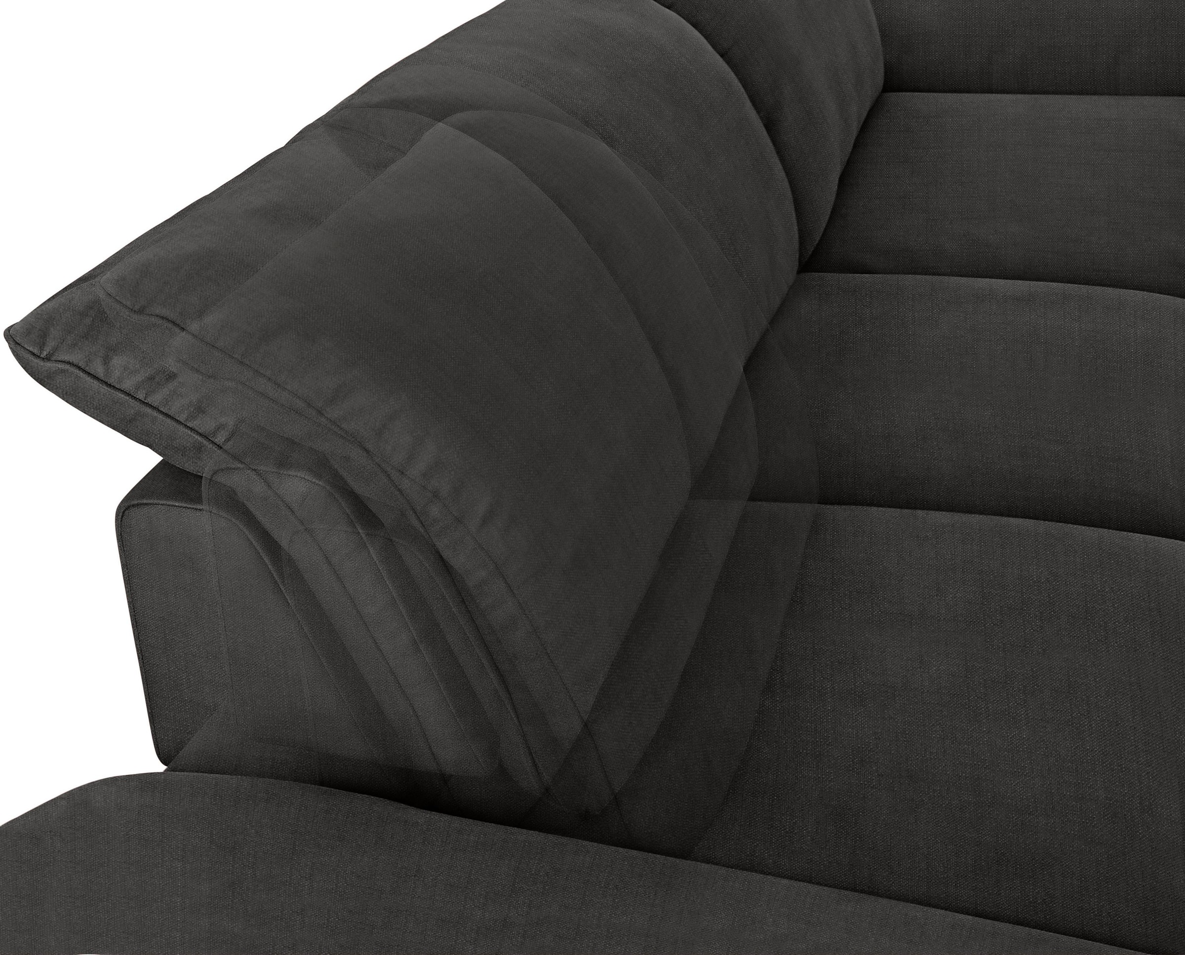 W.SCHILLIG Ecksofa »enjoy&MORE, Designsofa, bequem, zeitlos und elegant, L-Form«, Sitztiefenverstellung, Füße schwarz pulverbeschichtet, Breite 340 cm