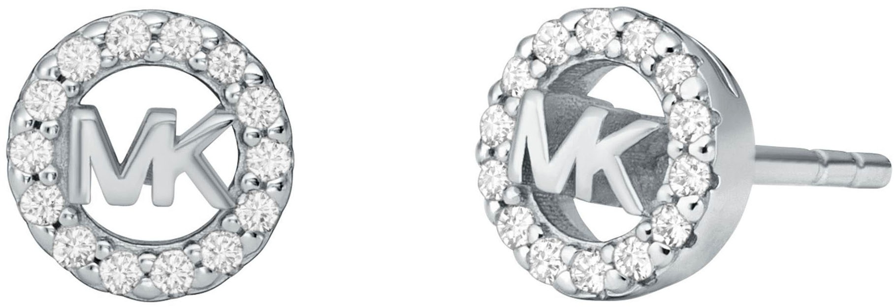 Paar Ohrstecker MICHAEL KORS "Schmuck Geschenk Silber 925 Ohrringe PREMIUM", silber (silberfarben, kristallweiß, kristallweiß), Ohrringe, Damen, 6,5mm, Silber 925 (Sterlingsilber), mit Zirkonia (synth.) 2