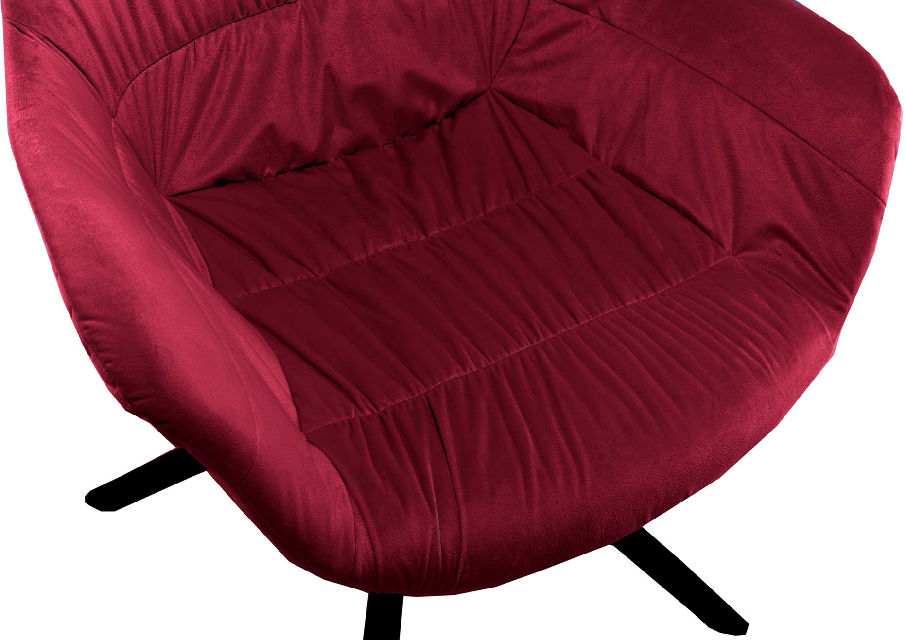 SalesFever Esszimmerstuhl »Rimini Armlehnstuhl: Sitzkomfort fürs Esszimmer«, 1 St., Samtoptik, Esszimmersessel, Rückseite mit Wabensteppung,360° Drehfunktion