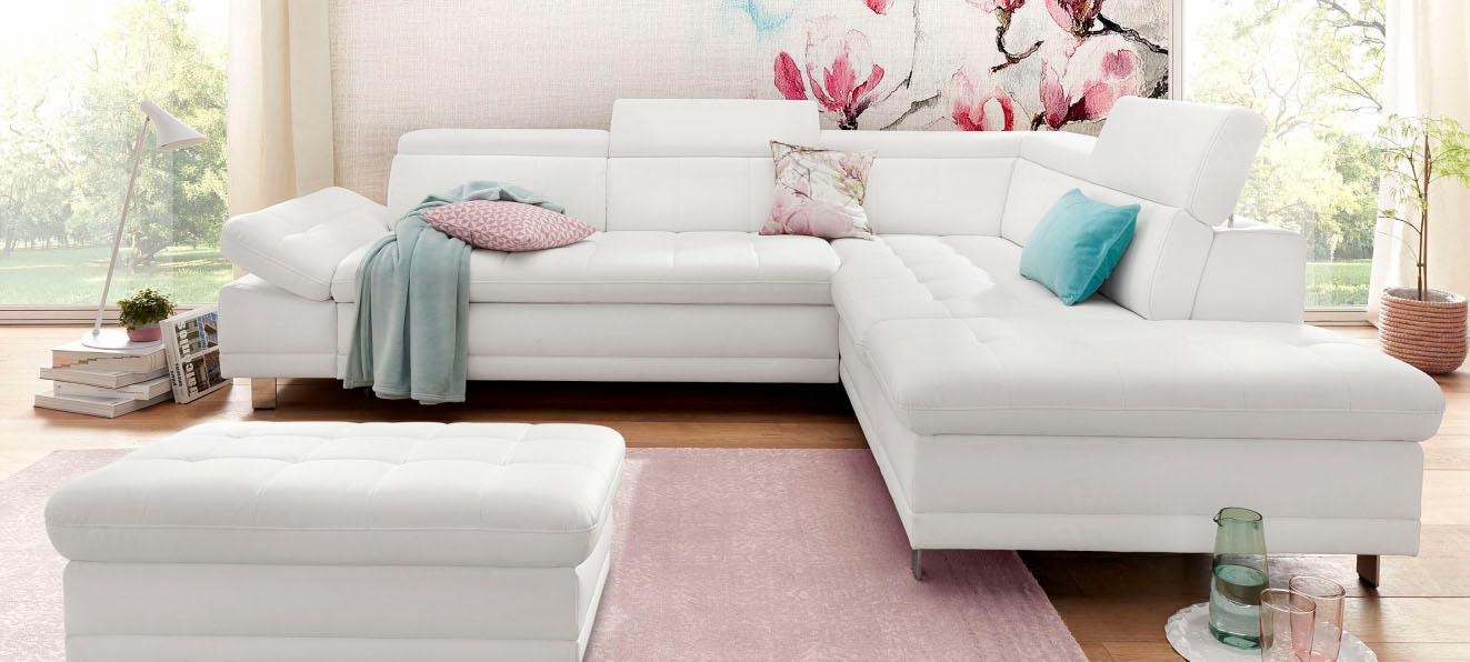 sit&more Ecksofa "Limit L-Form" wahlweise mit Schlaffunktion und Bettkasten