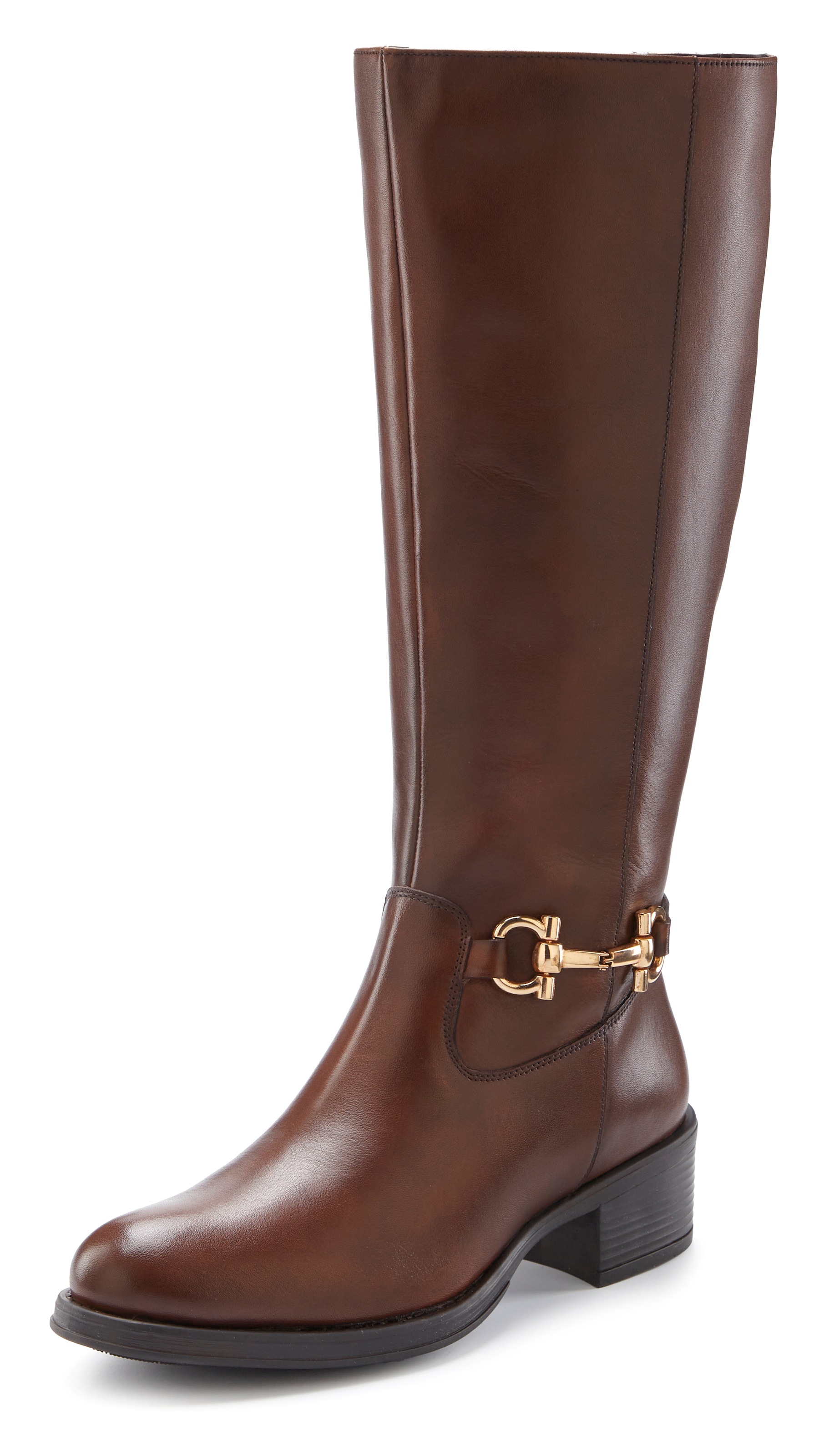 LASCANA Stiefel "Stiefelette" aus Leder mit Langschaft günstig online kaufen