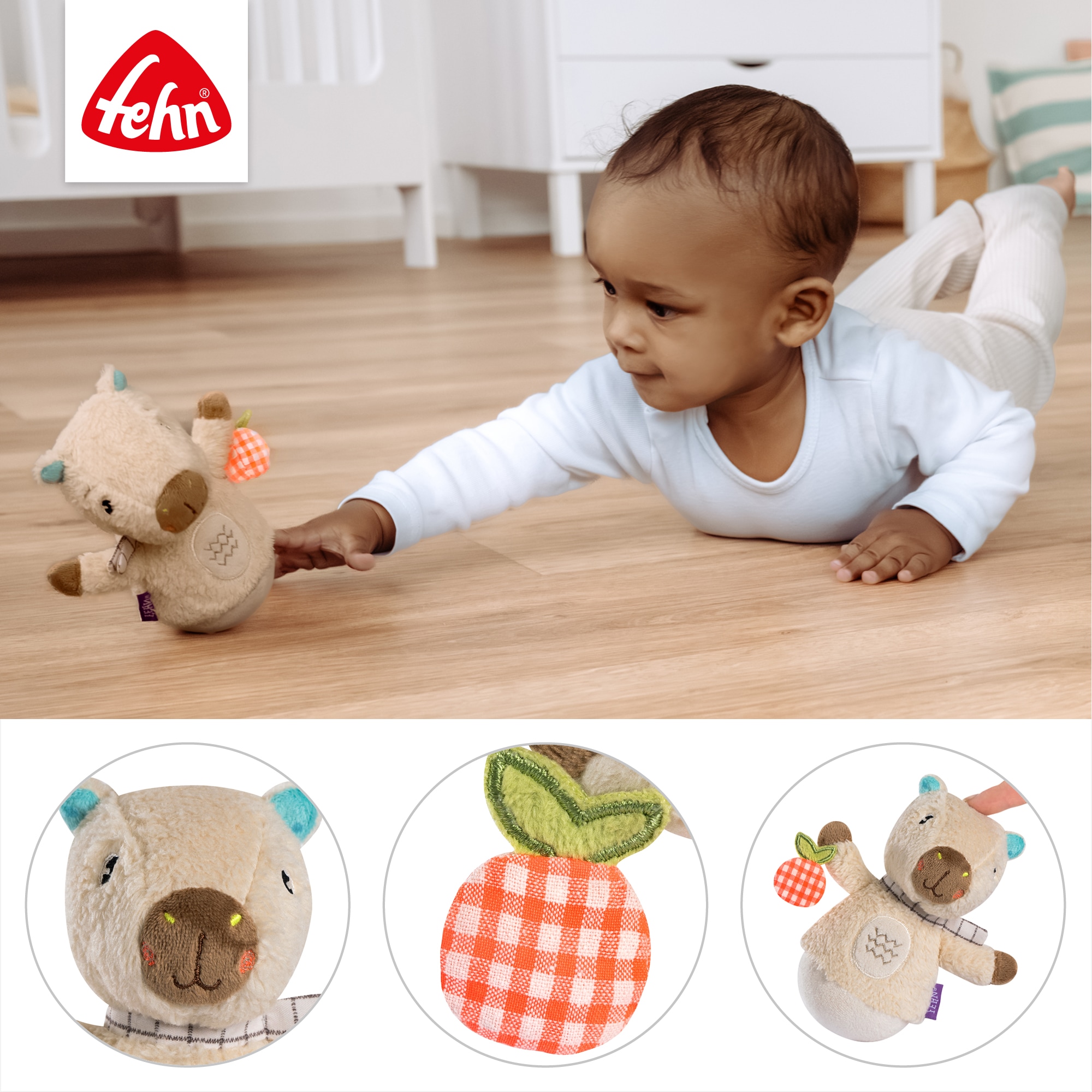 Fehn Greifspielzeug »Capybara Clara, Mini-Stehauf Capybara«