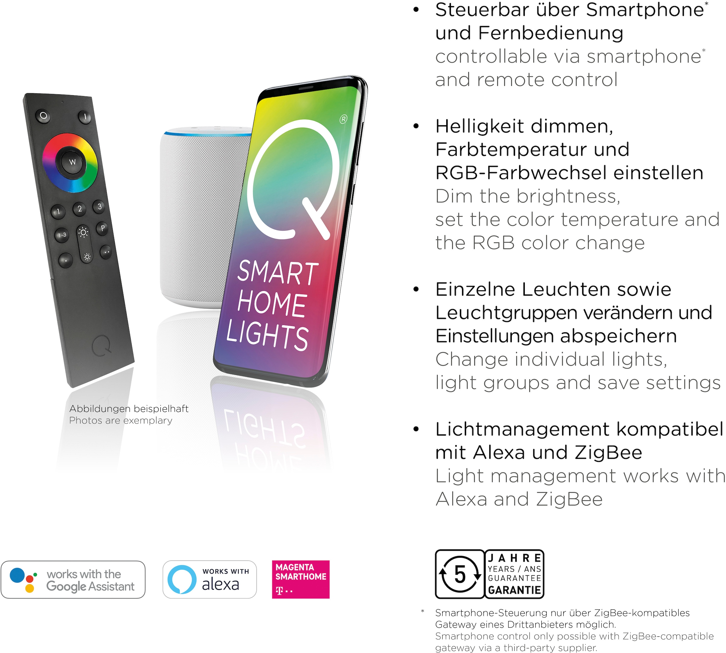 Neuhaus Q SMART HOME LIGHTS LED Pendelleuchte »Q-ARIAN« LED-Board 1 Stk. warmweiß - kaltweiß