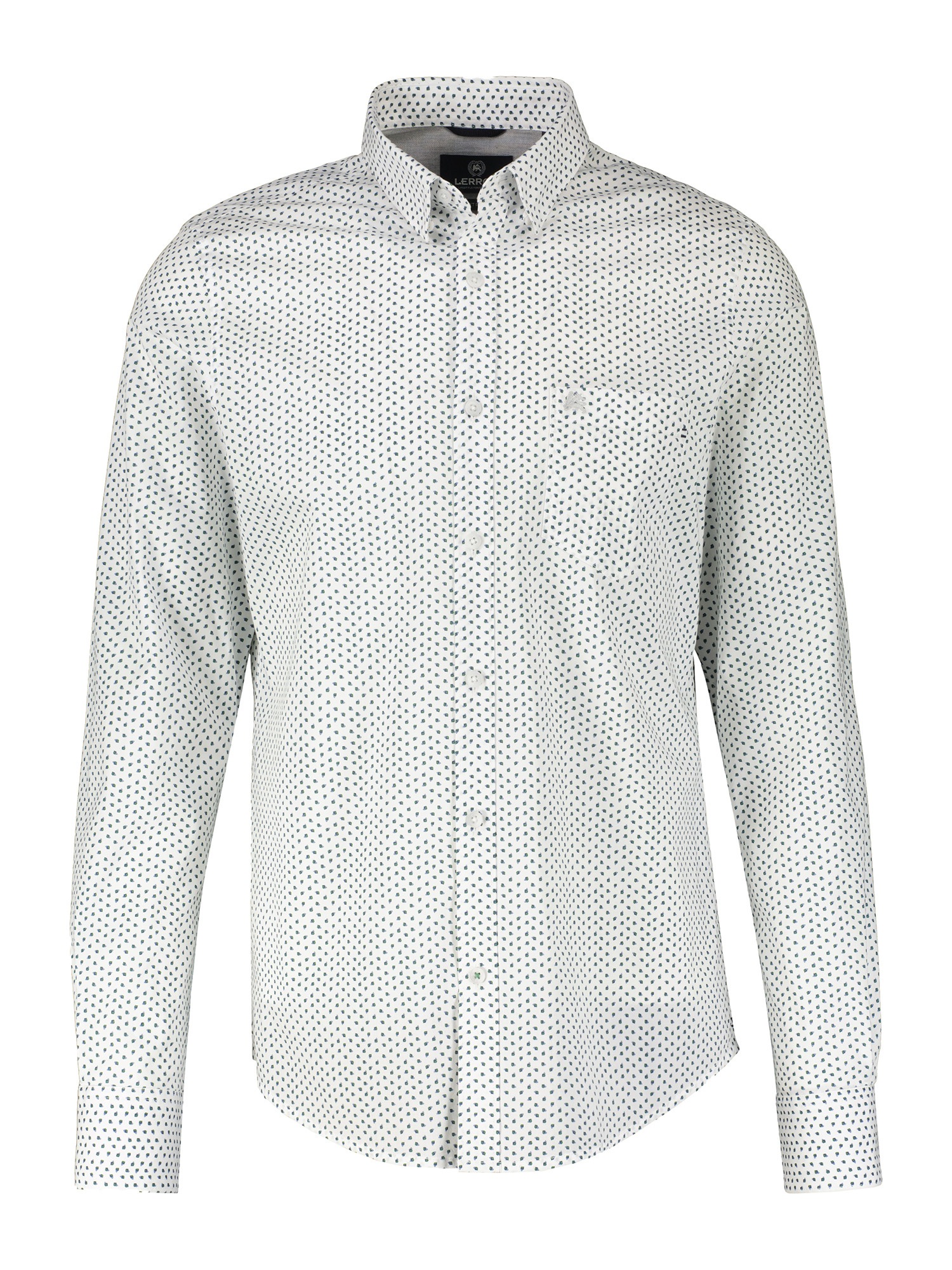 LERROS Langarmhemd »Poplinhemd mit Minimal-Alloverprint«