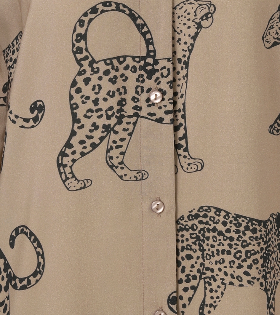 Aniston CASUAL Hemdbluse, mit Leoparden bedruckt - jedes Teil ein Unikat - NEUE KOLLEKTION