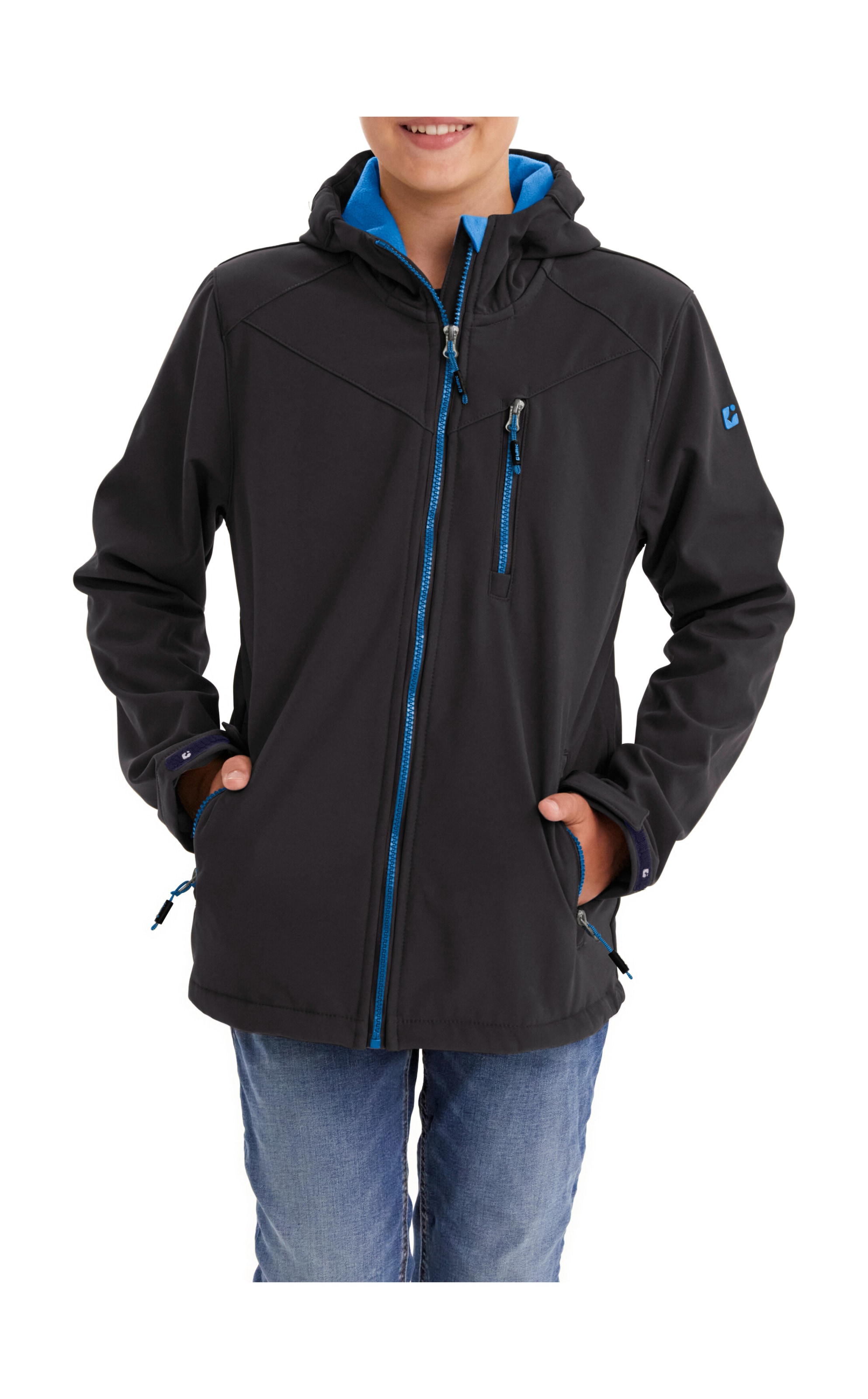 Killtec Softshelljacke »Boys Softshelljacke«, Wasserabweisende Softshelljacke mit Kapuze, Fleece und PFAs-frei